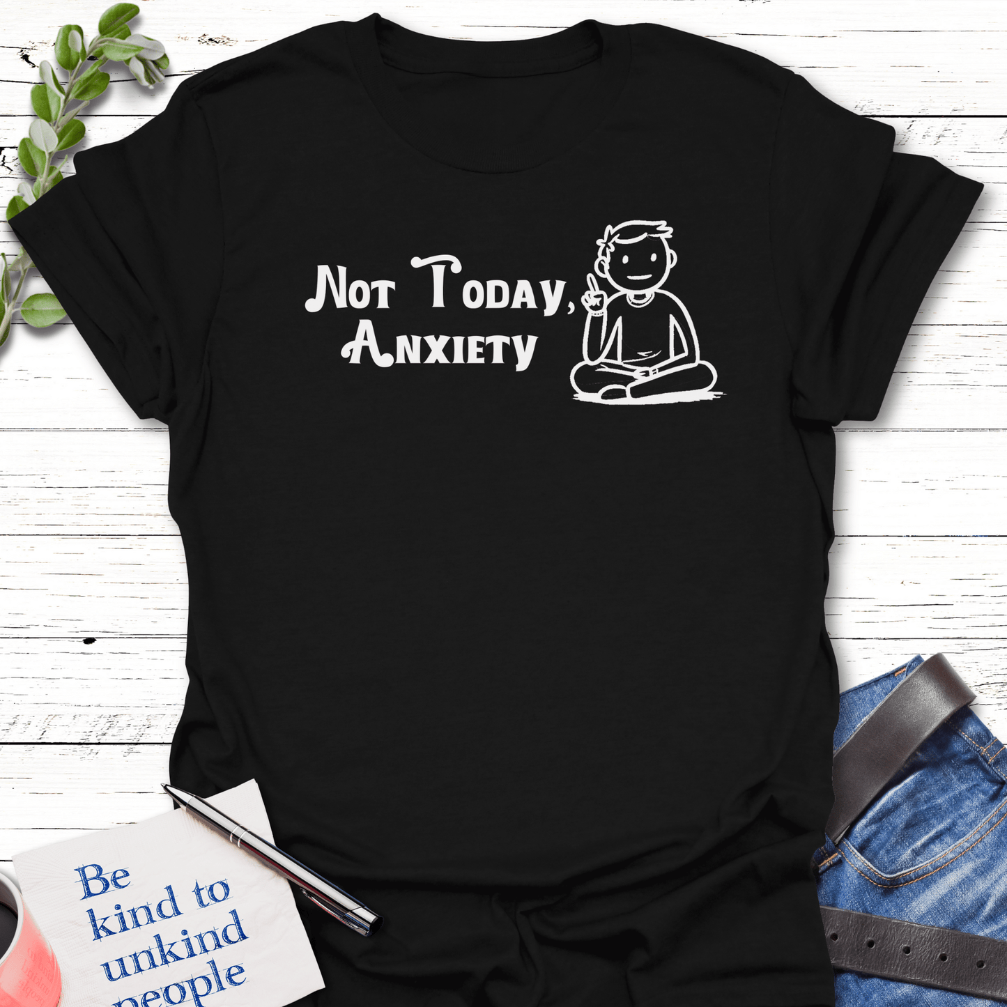 T-Shirt Black / S Anxiety Blocker T-Shirt Echo Kindness Printify