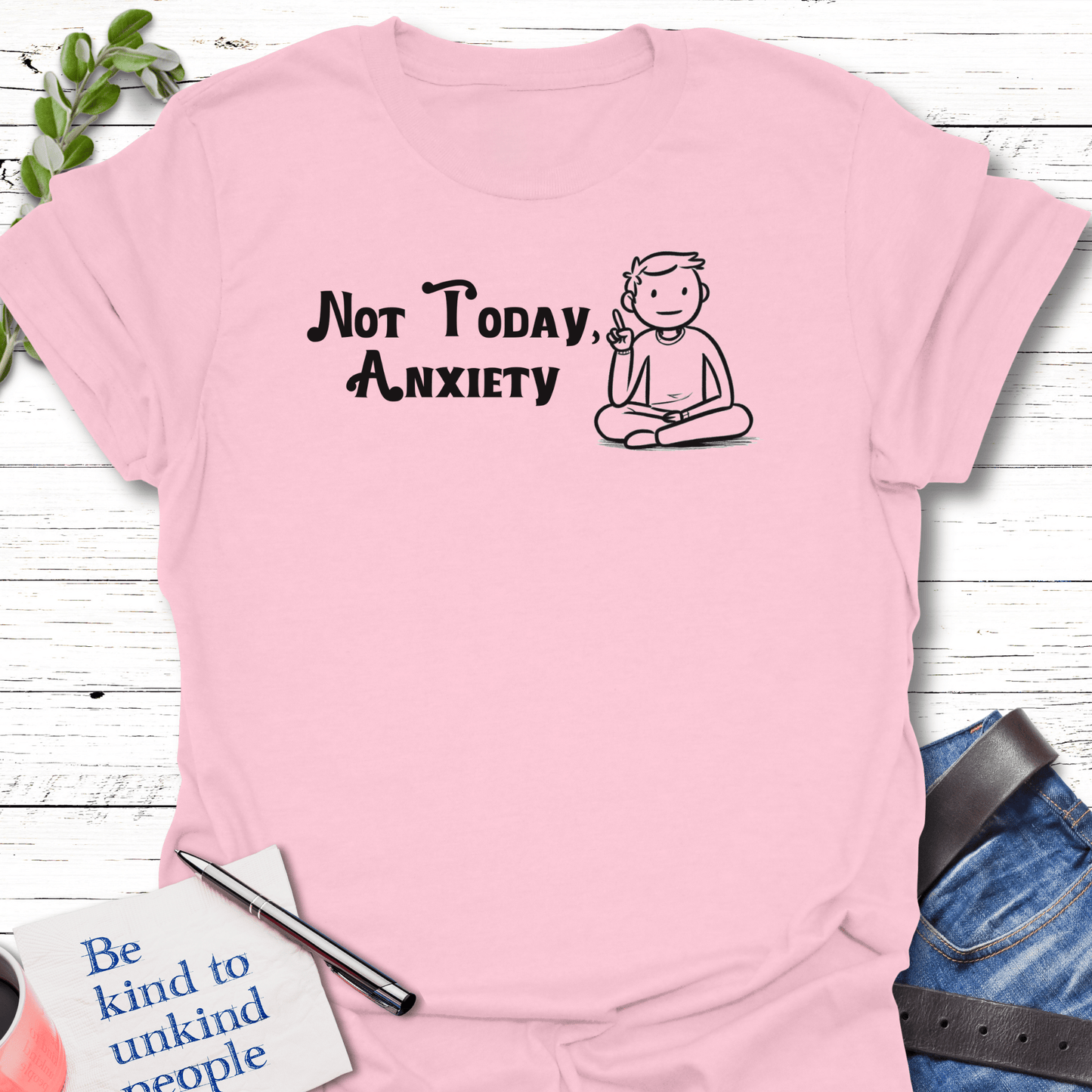 T-Shirt Light Pink / S Anxiety Blocker T-Shirt Echo Kindness Printify