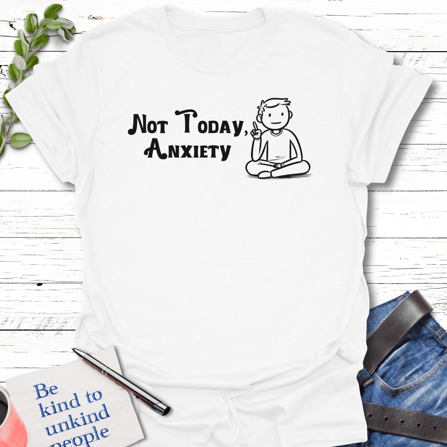 T-Shirt White / S Anxiety Blocker T-Shirt Echo Kindness Printify