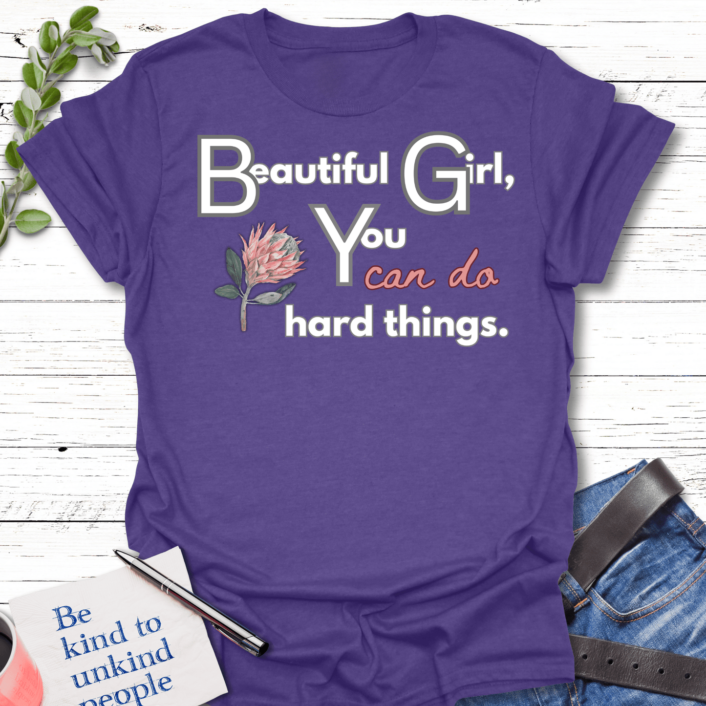 T-Shirt Heather Purple / S Beautiful Can Do Unisex T-Shirt Echo Kindness Printify