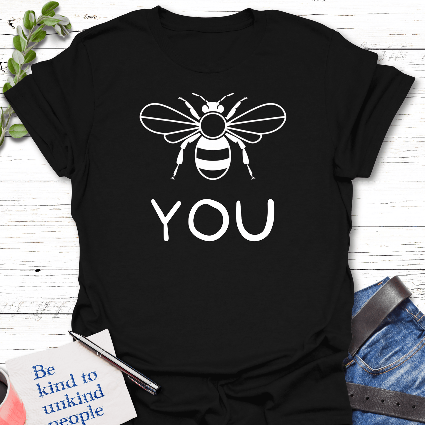 T-Shirt Black / S Bee You T-Shirt Echo Kindness Printify