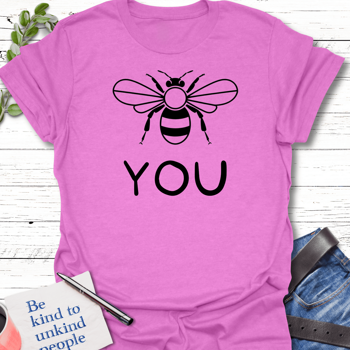 T-Shirt Heather Radiant Orchid / S Bee You T-Shirt Echo Kindness Printify