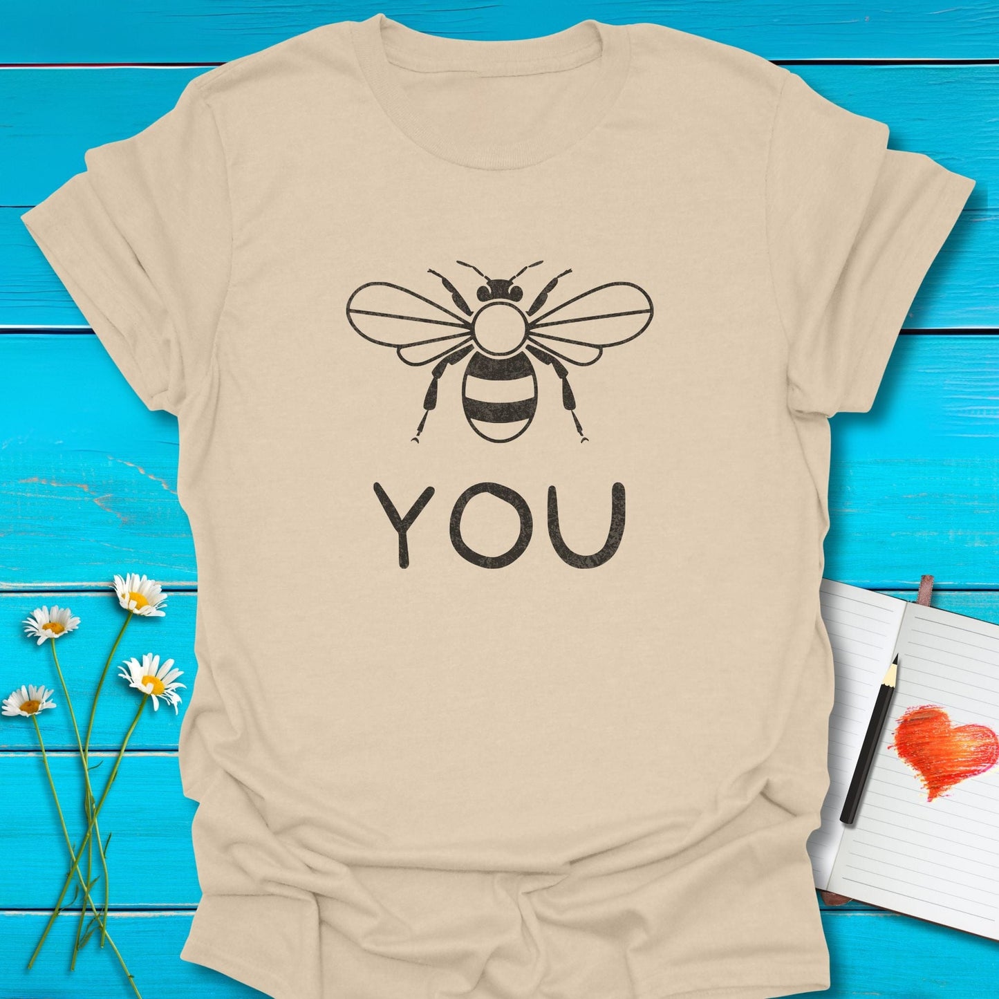 T-Shirt Sand / S Bee You T-Shirt Echo Kindness Printify