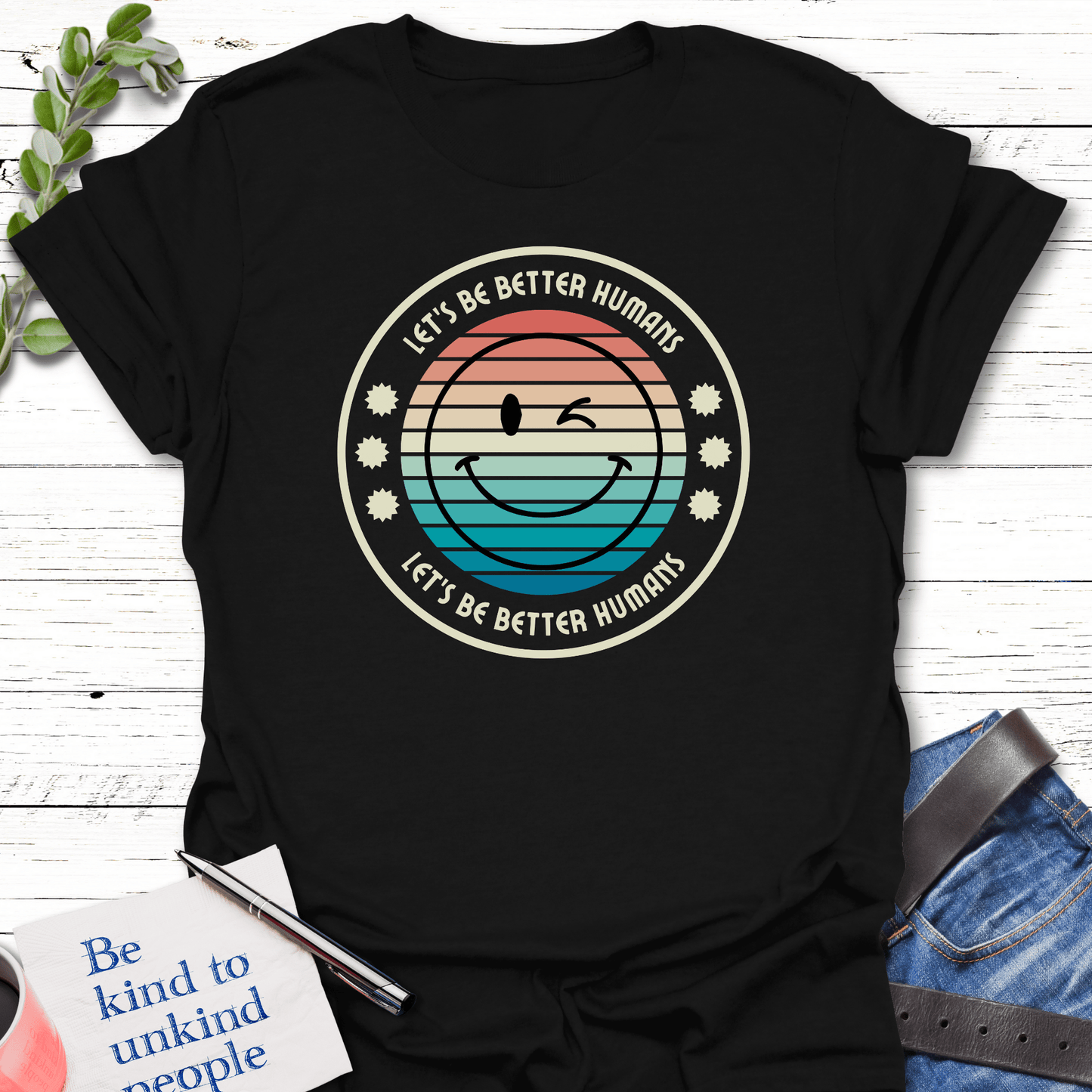 T-Shirt Black / S Better Humans T-Shirt Echo Kindness Printify