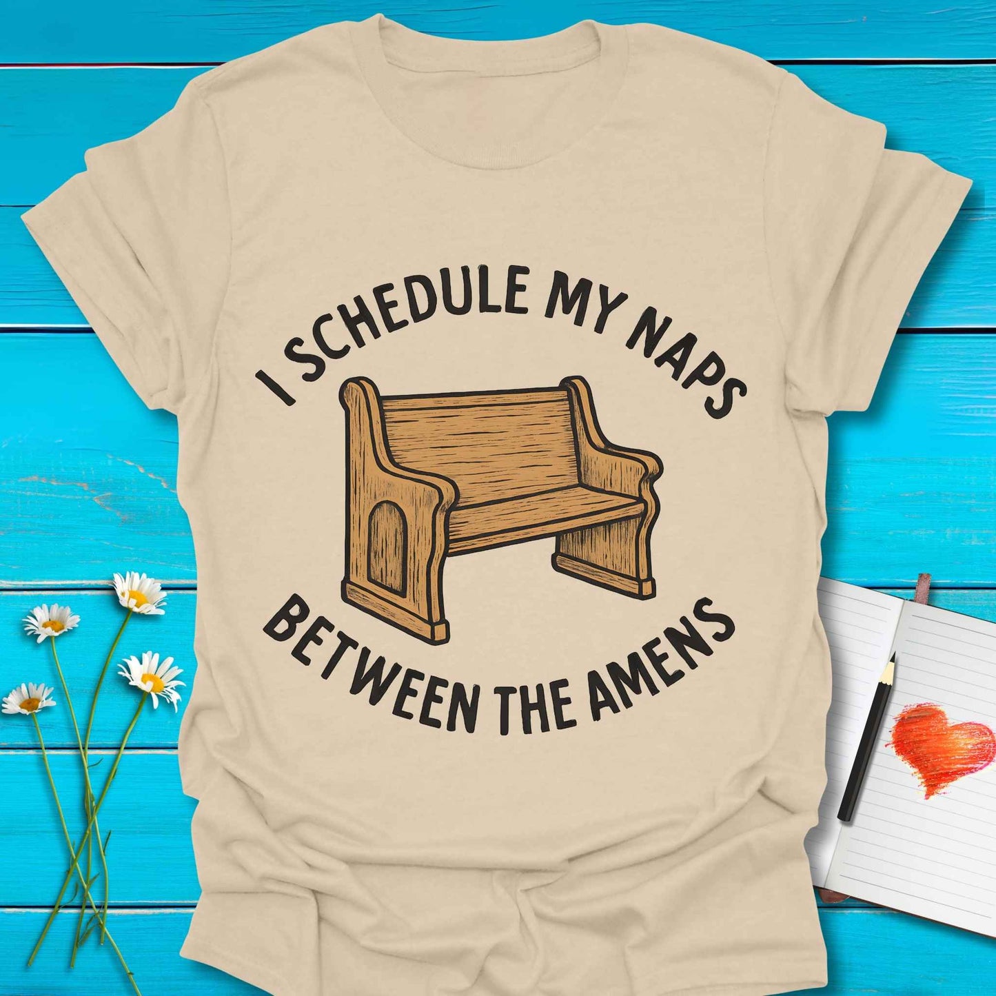 T-Shirt Sand / S Between Amens T-Shirt Echo Kindness Printify