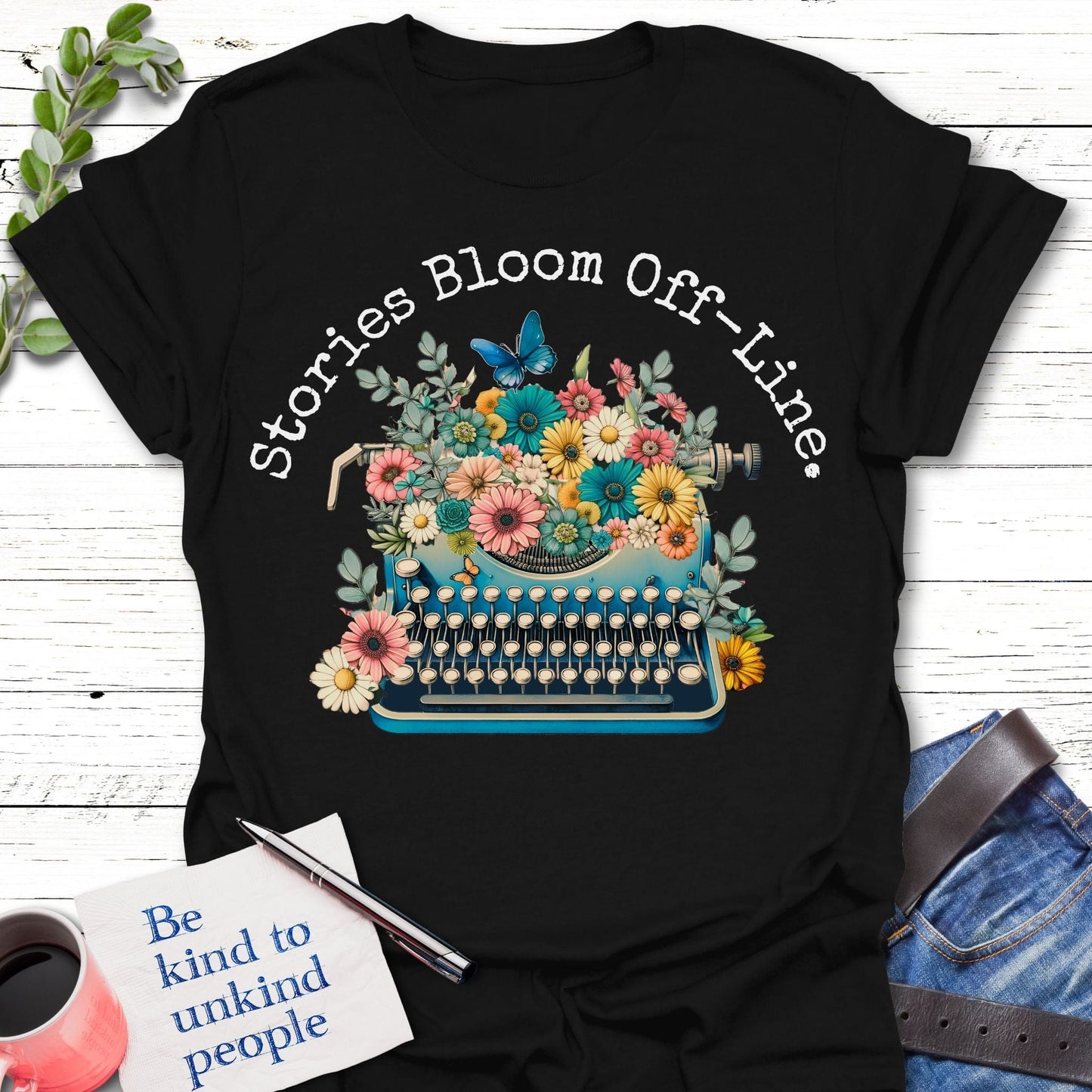 T-Shirt Black / S Blooming Stories T-Shirt Echo Kindness Printify