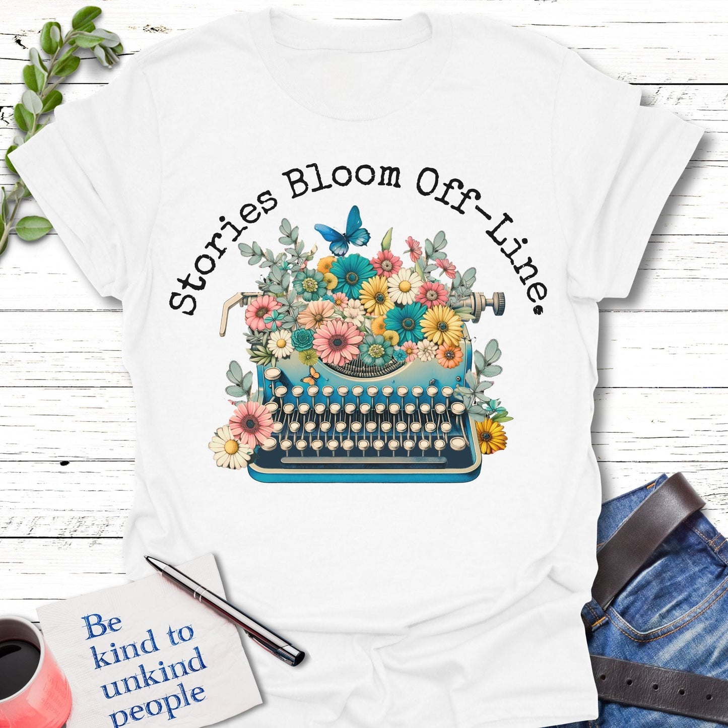 T-Shirt White / S Blooming Stories T-Shirt Echo Kindness Printify