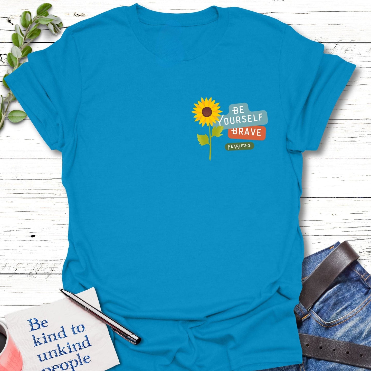 T-Shirt Bold Sunflower T-Shirt Echo Kindness Printify
