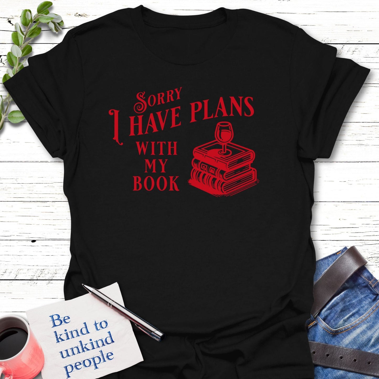 T-Shirt Black / S Booked & Busy T-Shirt Echo Kindness Printify