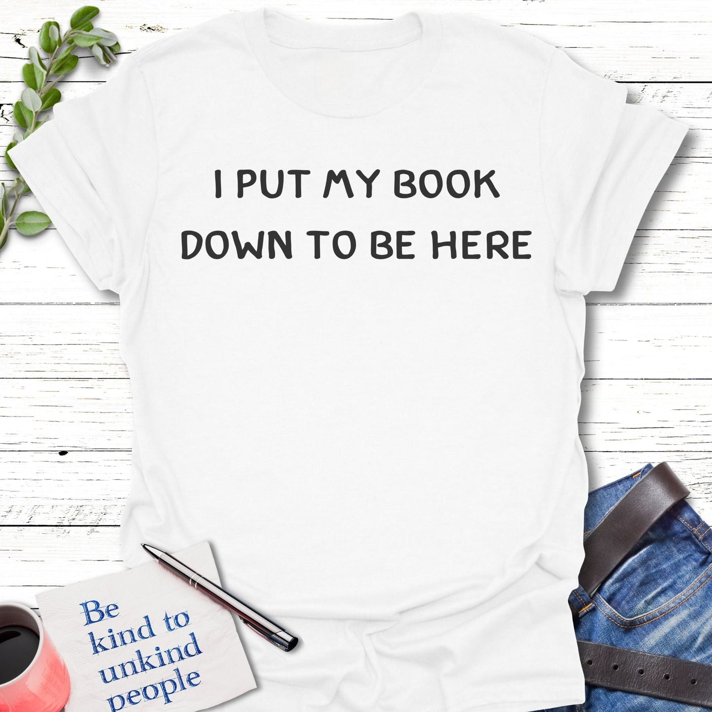 T-Shirt White / S Bookmark Life T-Shirt Echo Kindness Printify