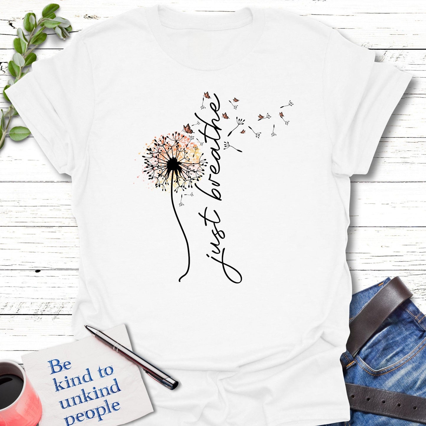 T-Shirt White / S Breathe Easy T-Shirt Echo Kindness Printify
