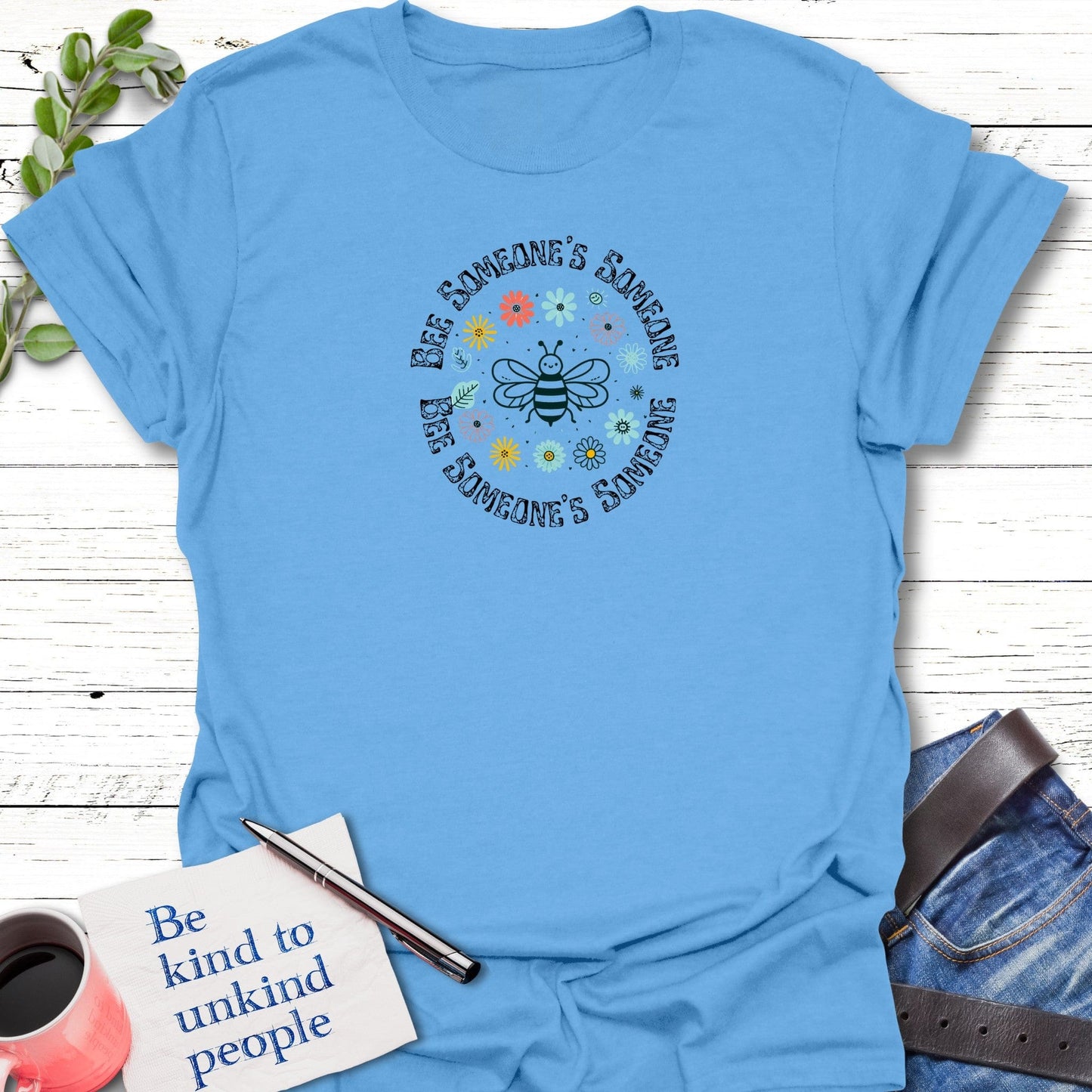 T-Shirt Carolina Blue / S Buzz of Belonging T-Shirt Echo Kindness Printify
