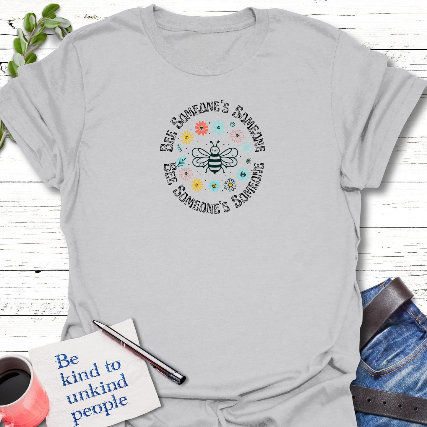 T-Shirt Ice Grey / S Buzz of Belonging T-Shirt Echo Kindness Printify