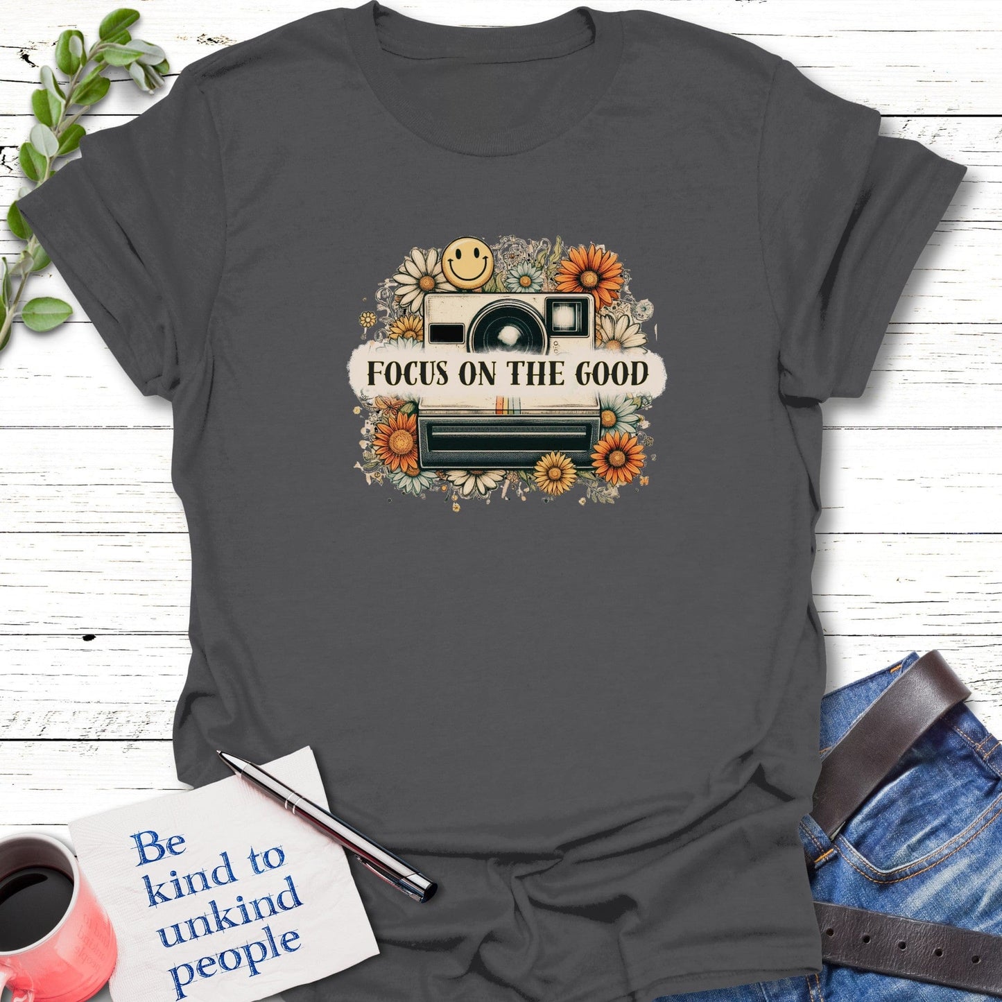 T-Shirt Charcoal / S Capture the Good T-Shirt Echo Kindness Printify