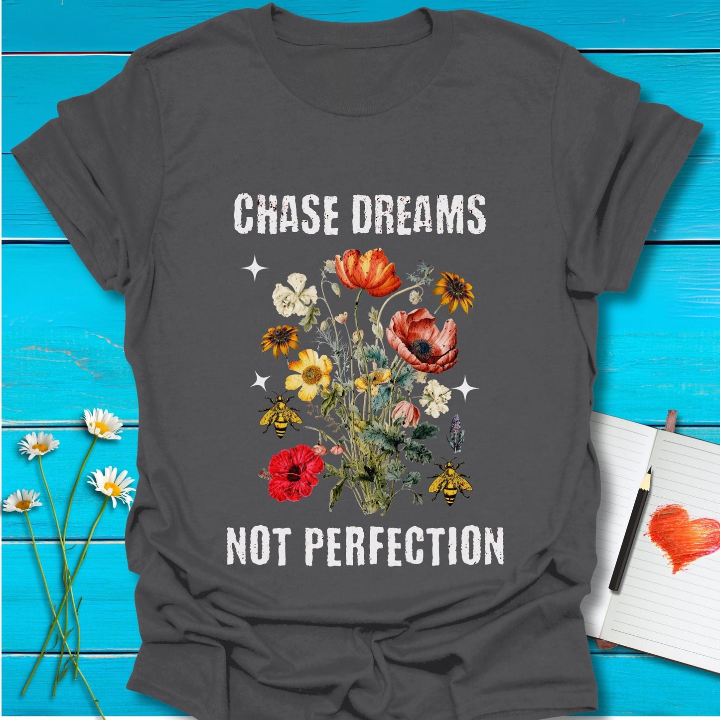 T-Shirt Charcoal / S Chase Dreams T-Shirt Echo Kindness Printify
