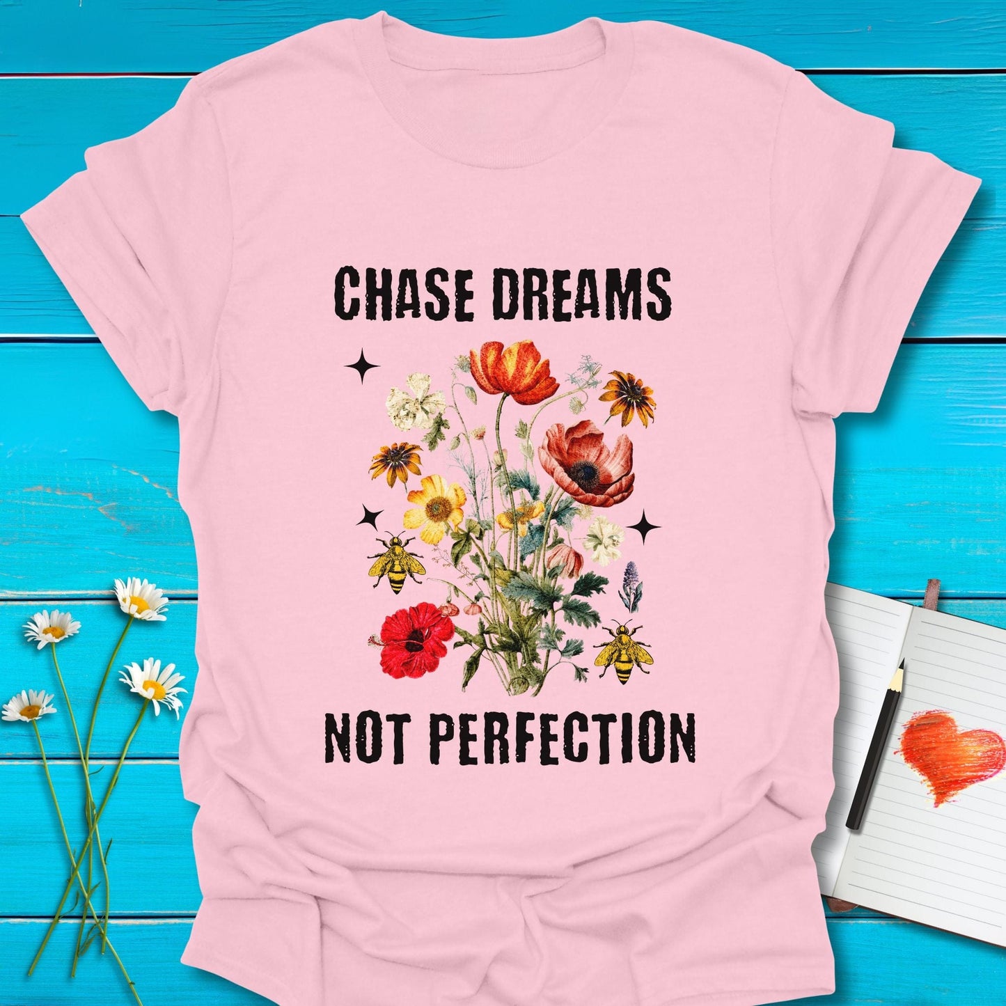 T-Shirt Light Pink / S Chase Dreams T-Shirt Echo Kindness Printify