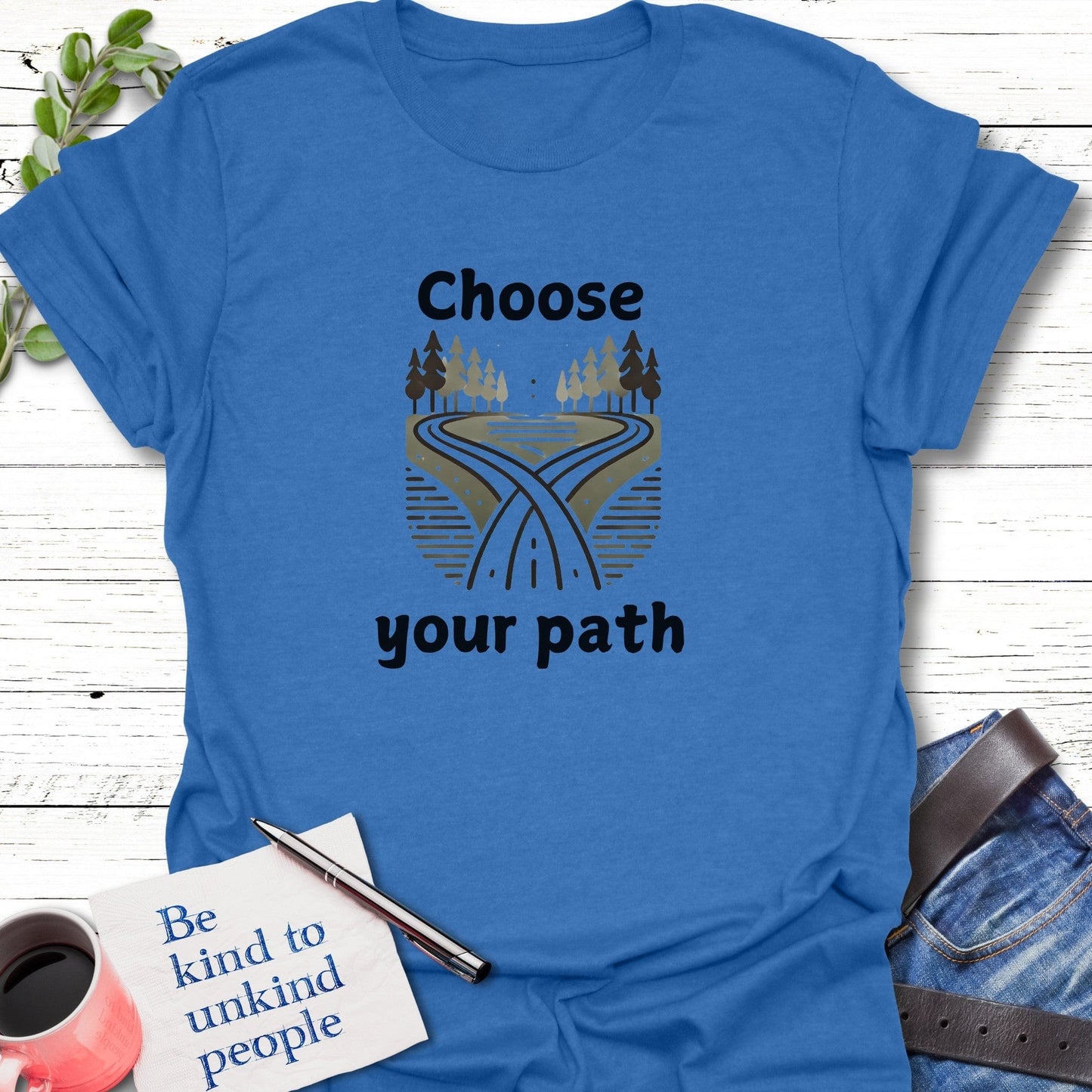 T-Shirt Heather Royal / S Choose Your Path Unisex T-Shirt Echo Kindness Printify
