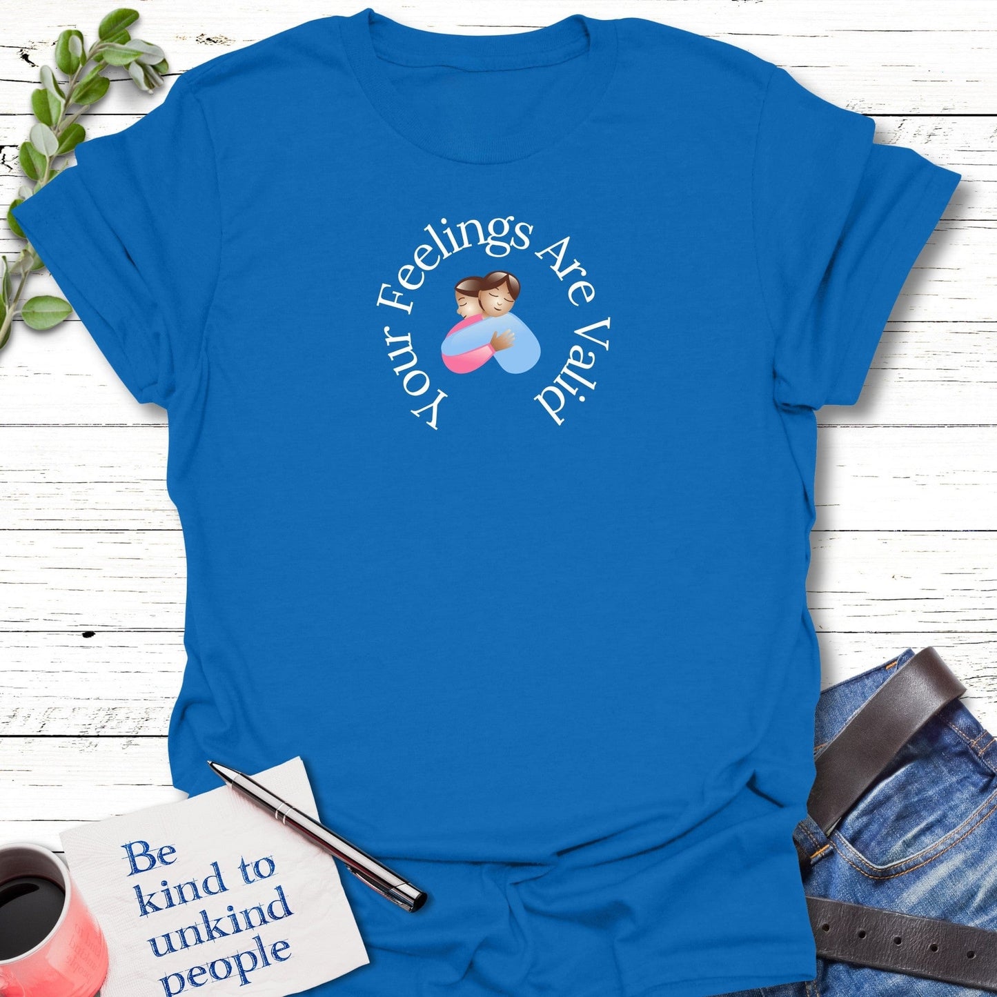 T-Shirt Royal / S Comfort Hug T-Shirt Echo Kindness Printify