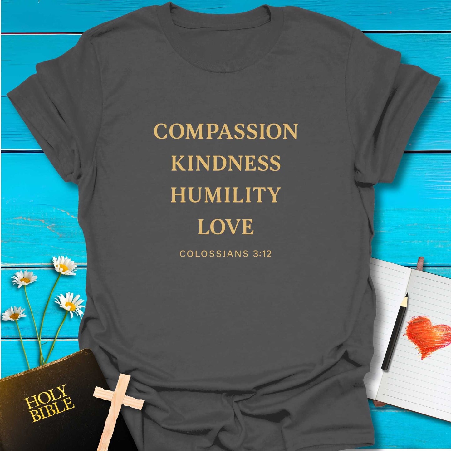 T-Shirt Charcoal / S Compassion T-Shirt Echo Kindness Printify