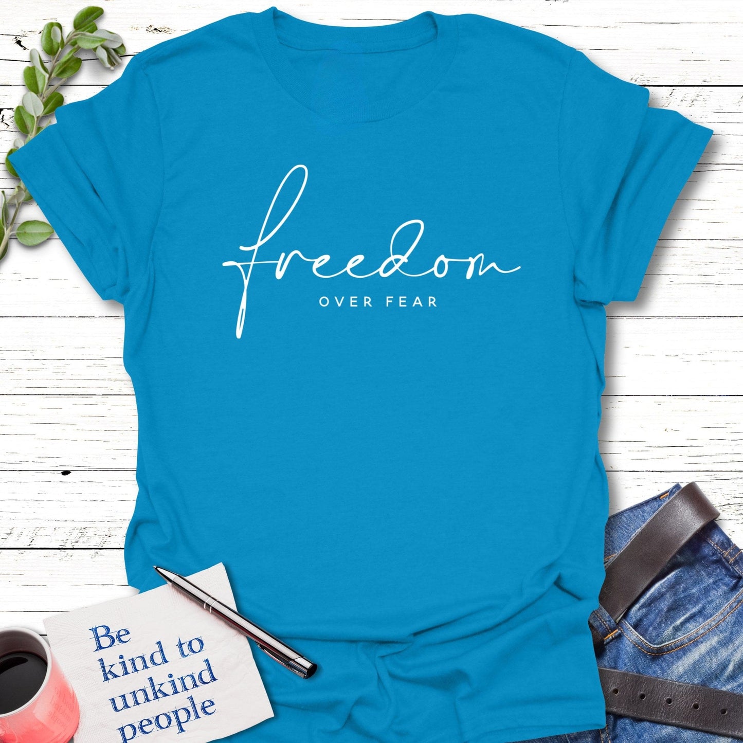T-Shirt Sapphire / S Courageous T-Shirt Echo Kindness Printify