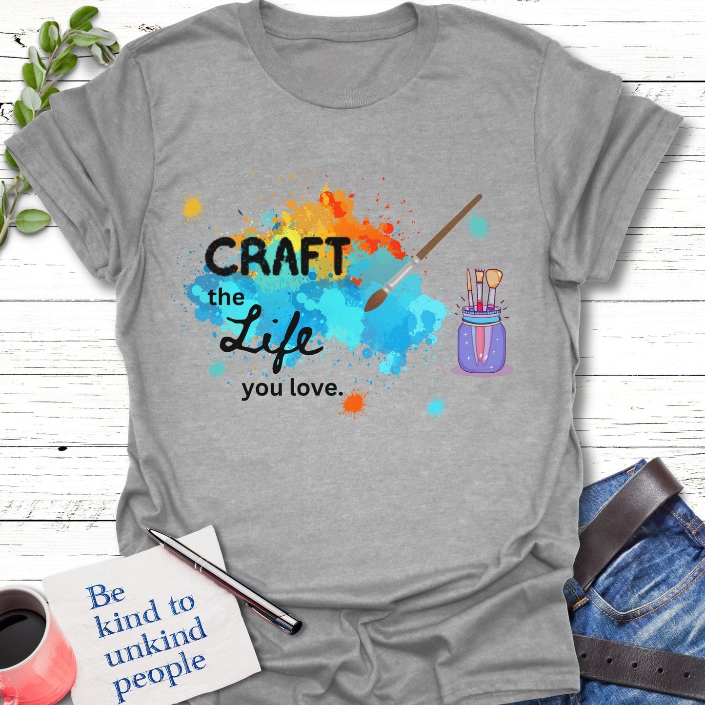 T-Shirt Sport Grey / S Crafted with Love T-Shirt Echo Kindness Printify
