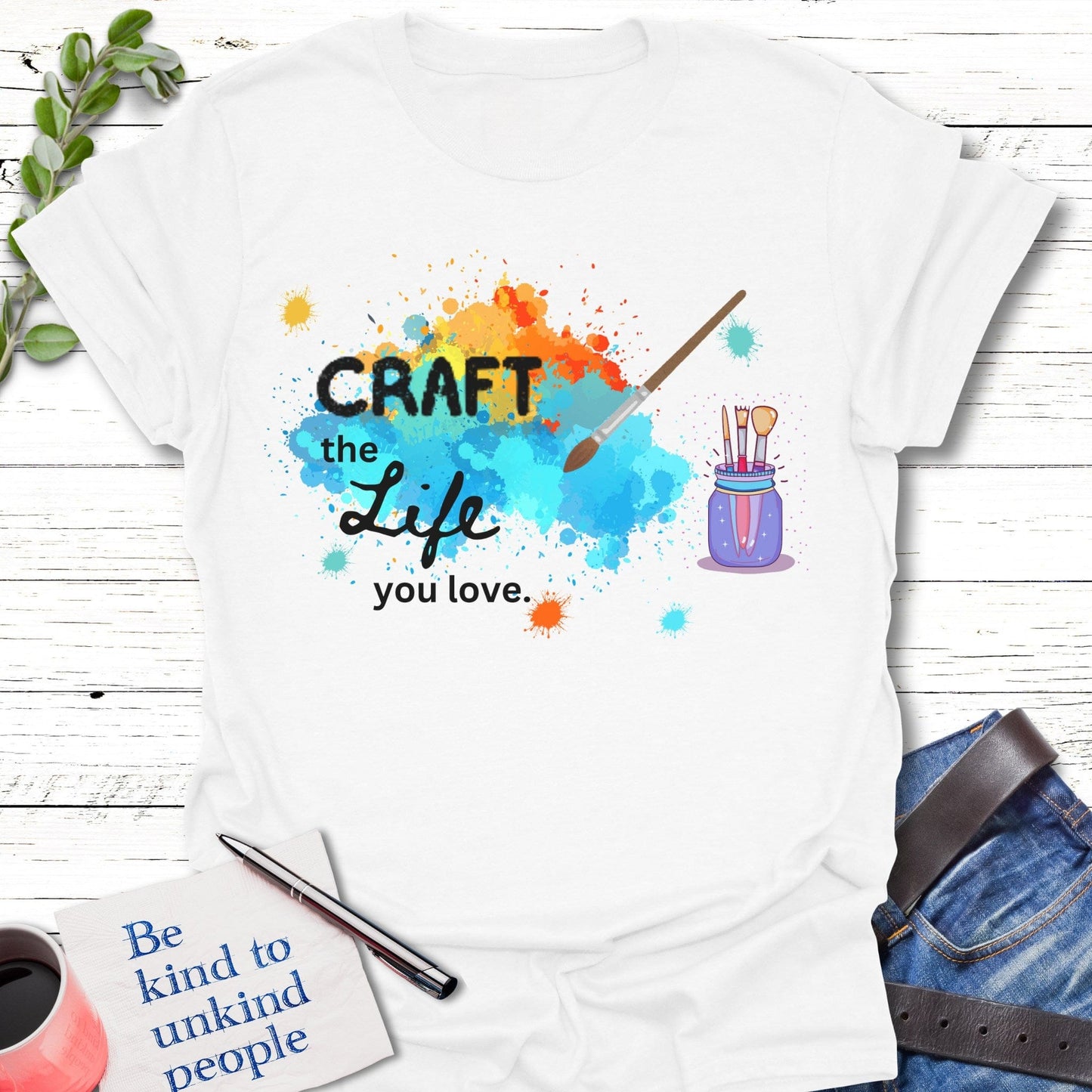 T-Shirt White / S Crafted with Love T-Shirt Echo Kindness Printify