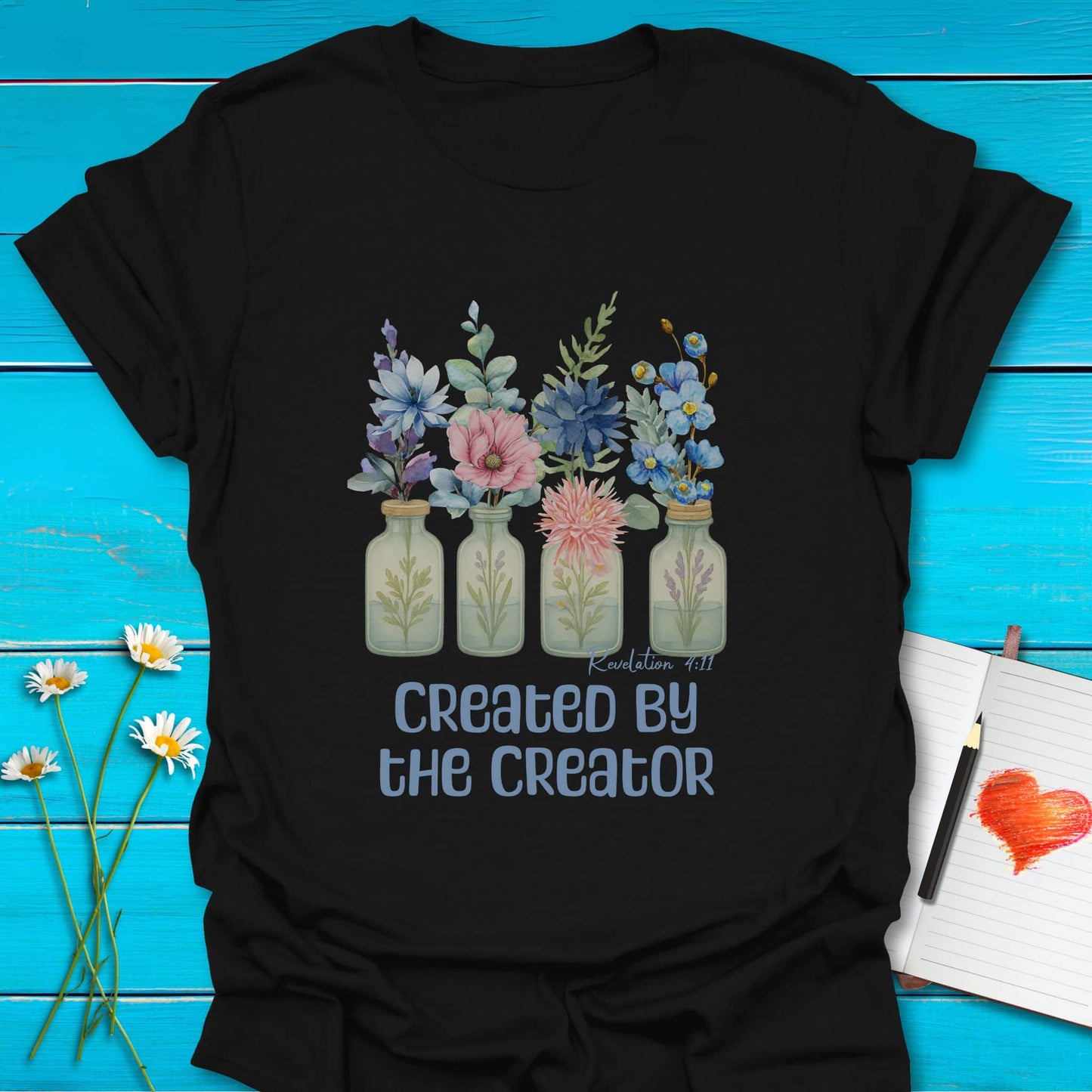T-Shirt Black / S Created by the Creator T-Shirt Echo Kindness Printify