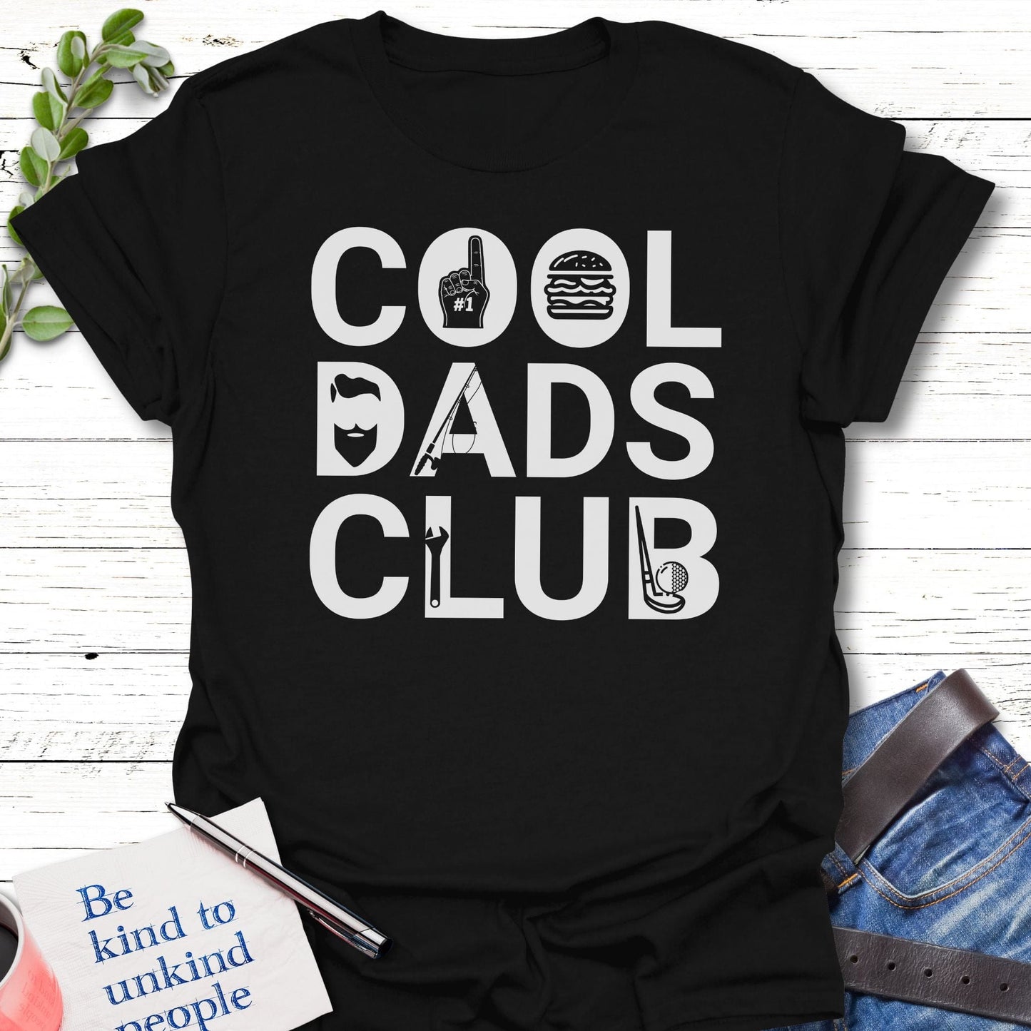 T-Shirt Black / S Dad Mode On T-Shirt Echo Kindness Printify