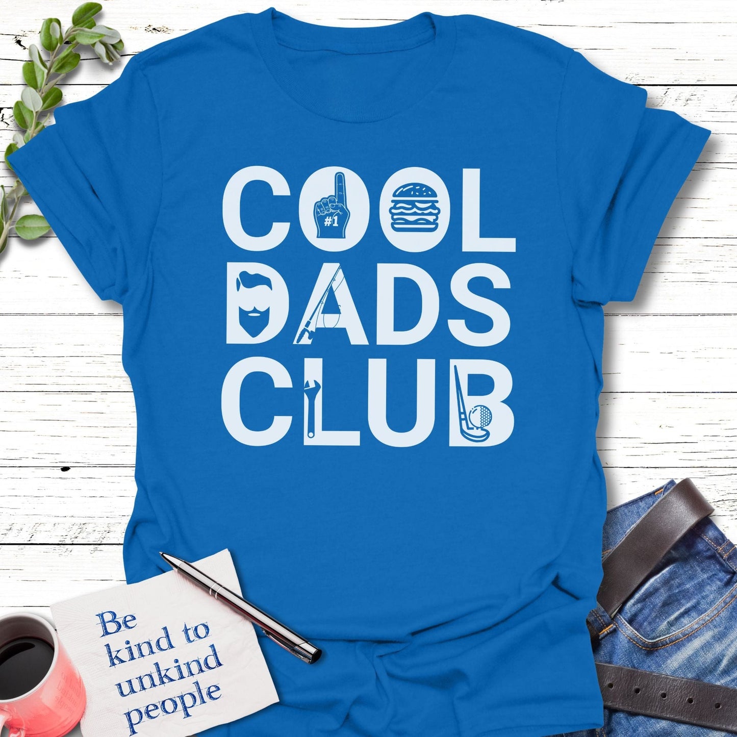 T-Shirt Royal / S Dad Mode On T-Shirt Echo Kindness Printify