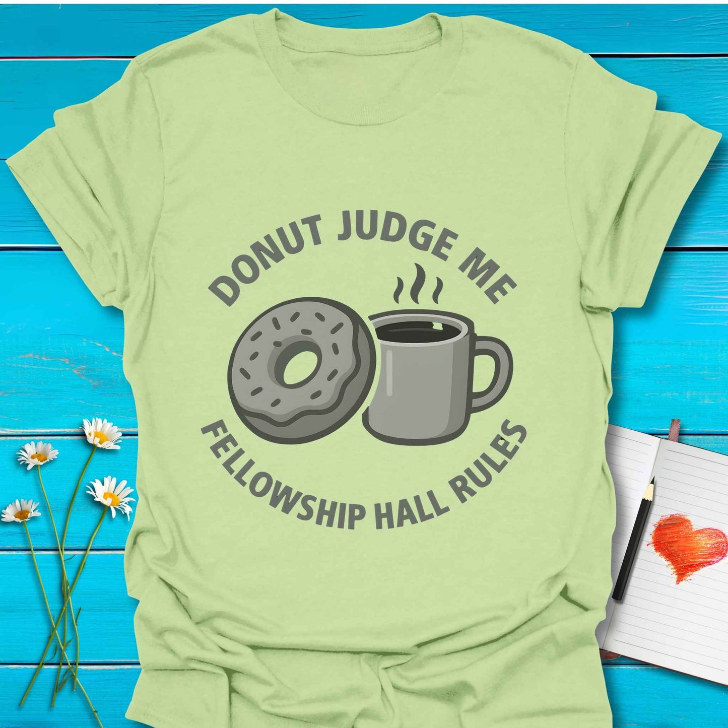 T-Shirt Pistachio / S Donut Judge T-Shirt Echo Kindness Printify