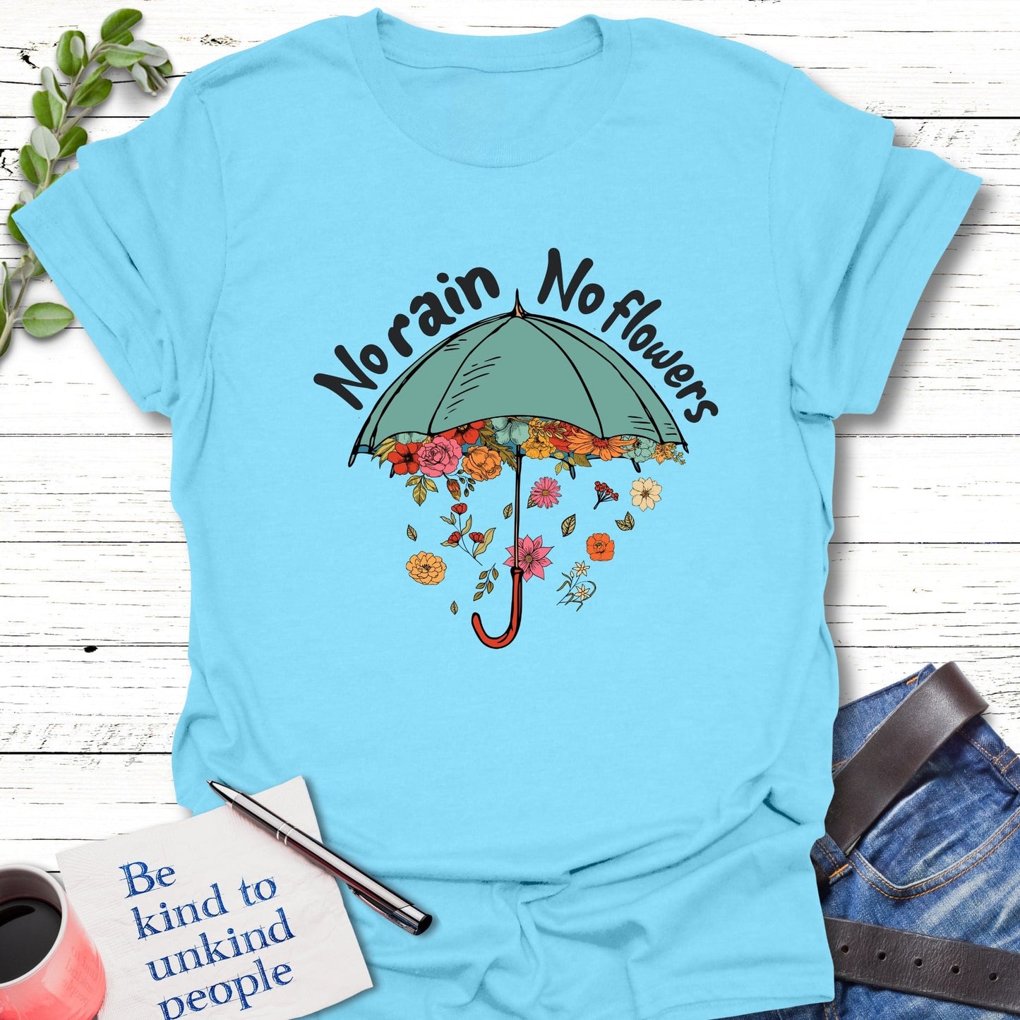 T-Shirt Sky / S Embrace the Rain T-Shirt Echo Kindness Printify