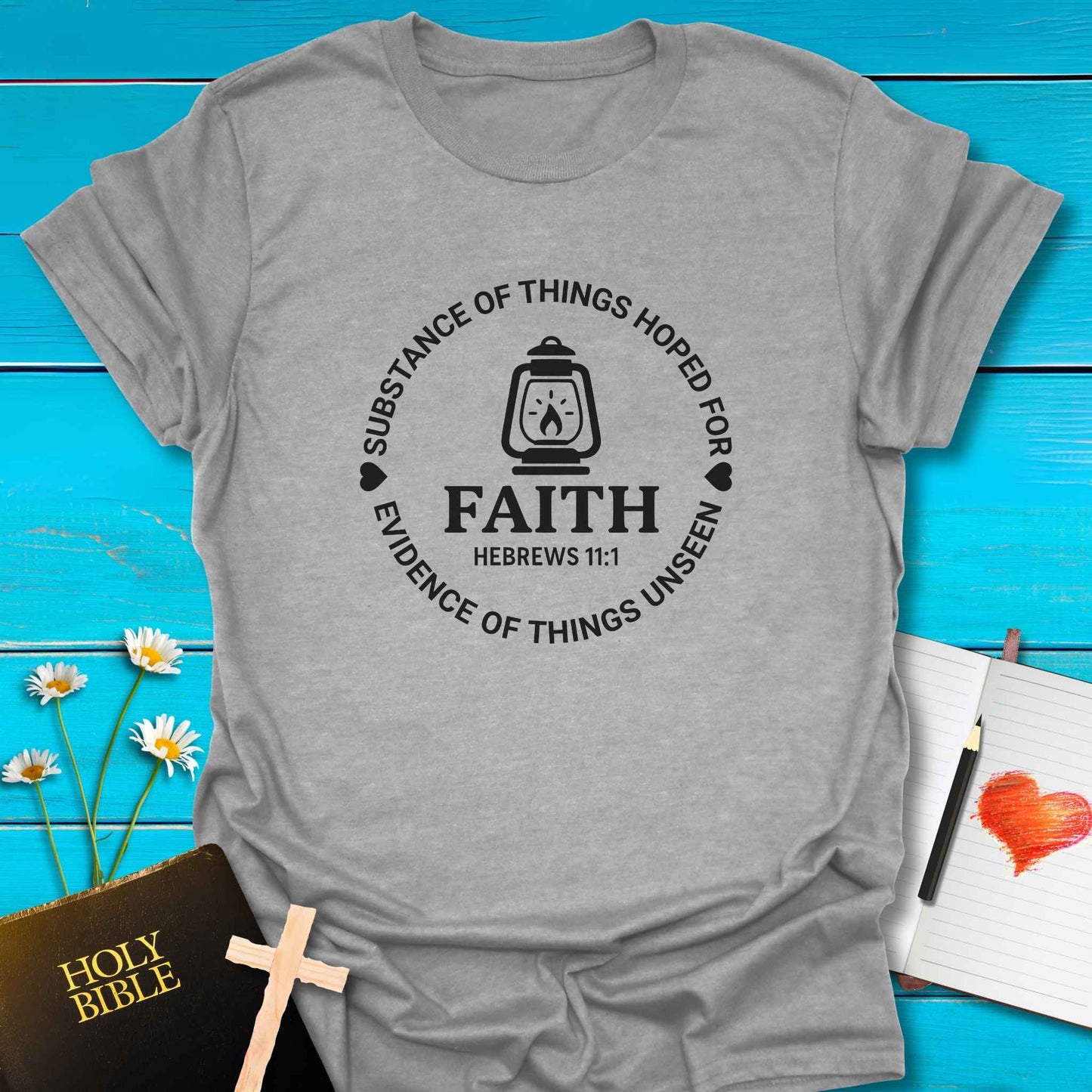 T-Shirt Sport Grey / S Faith Circle T-Shirt Echo Kindness Printify