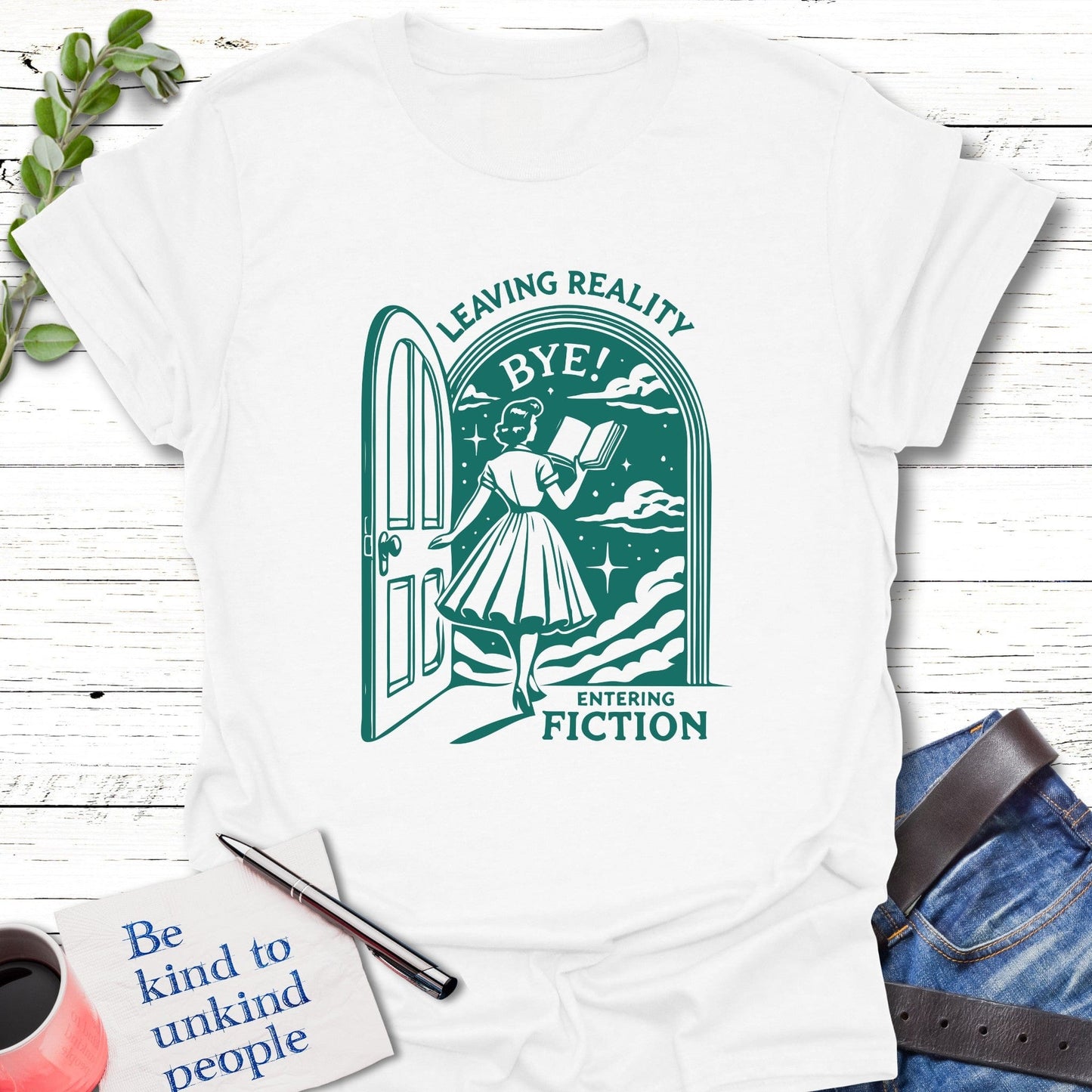 T-Shirt White / S Fiction Portal T-Shirt Echo Kindness Printify