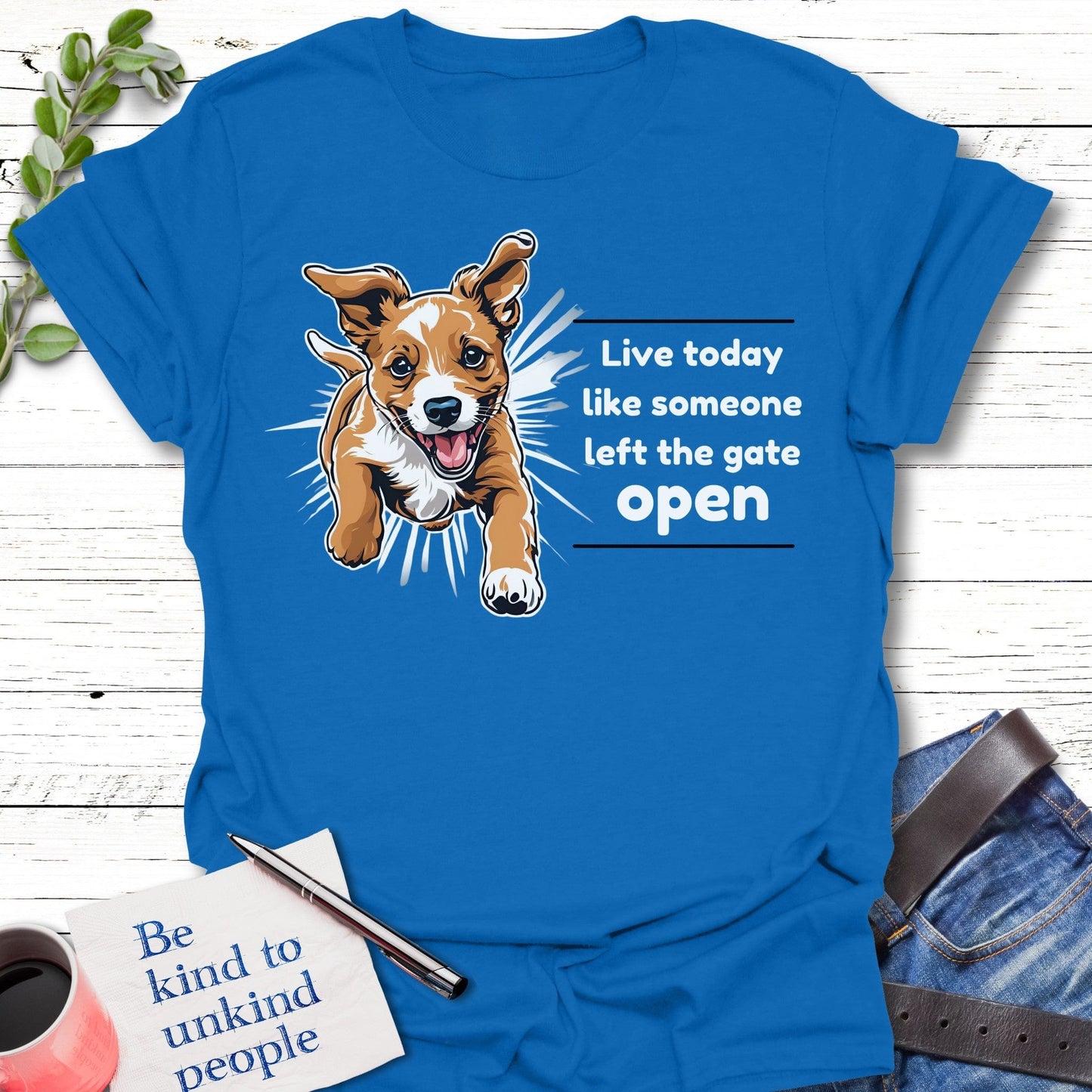 T-Shirt Royal / S Gate Open T-Shirt Echo Kindness Printify