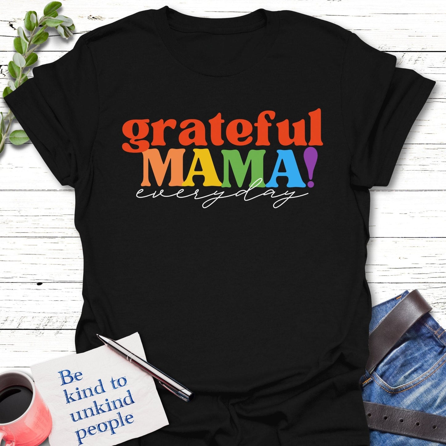 T-Shirt Black / S Grateful Mama T-Shirt Echo Kindness Printify