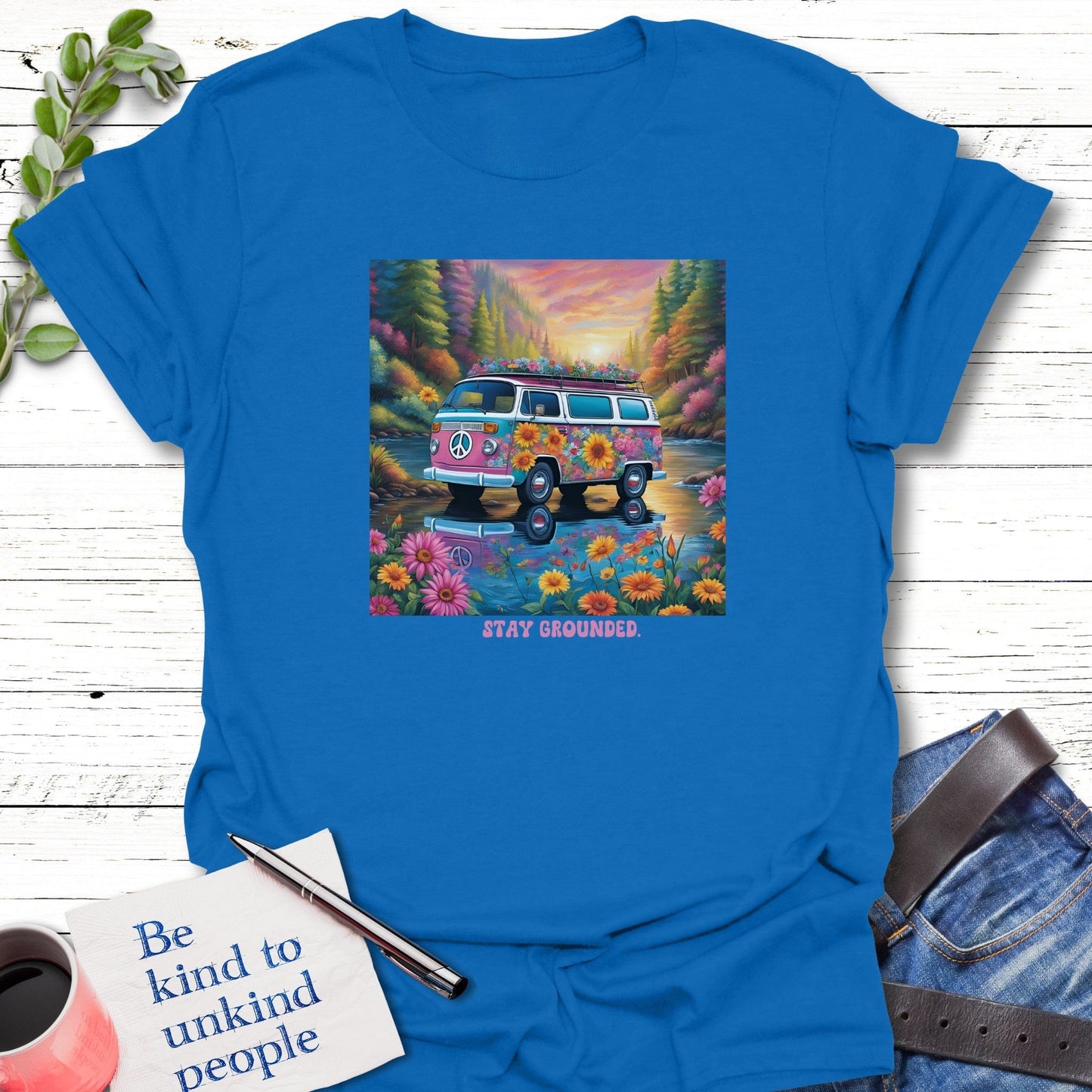 T-Shirt Royal / S Grounded Journey T-Shirt Echo Kindness Printify