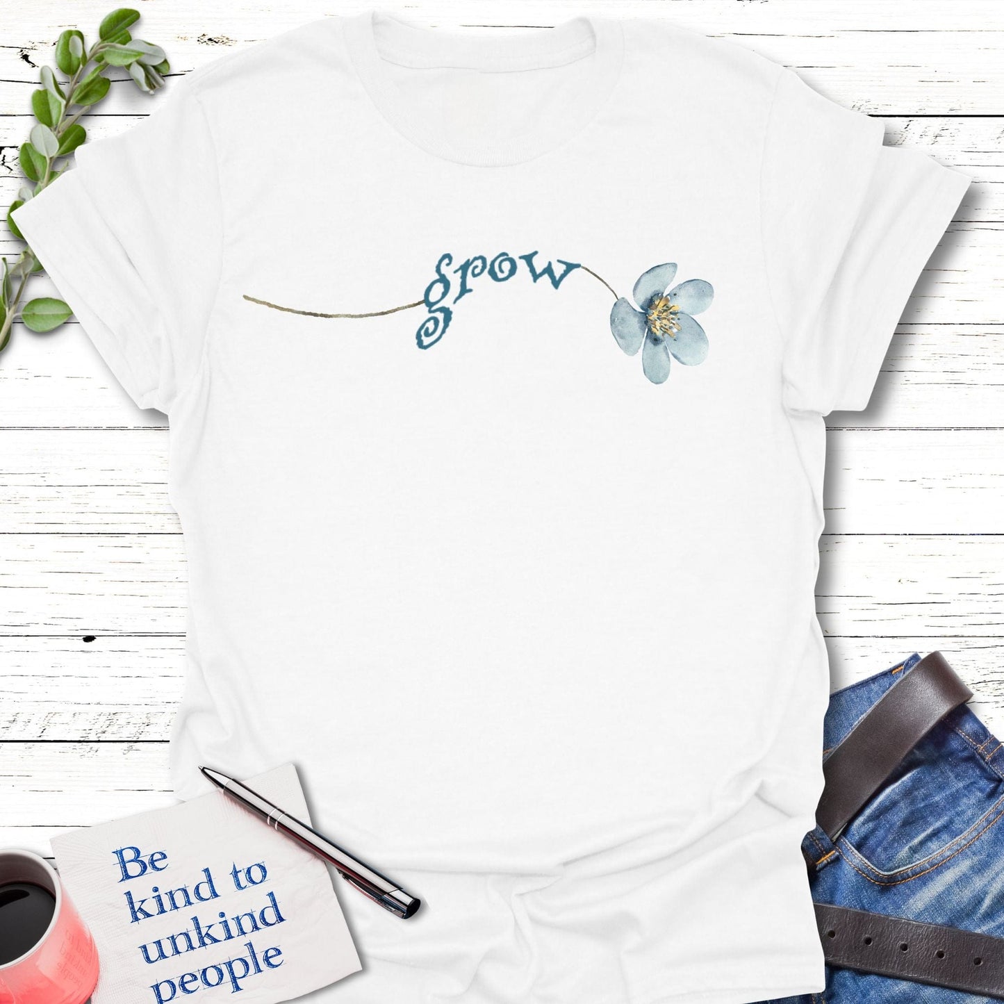 T-Shirt White / S Grow T-Shirt Echo Kindness Printify