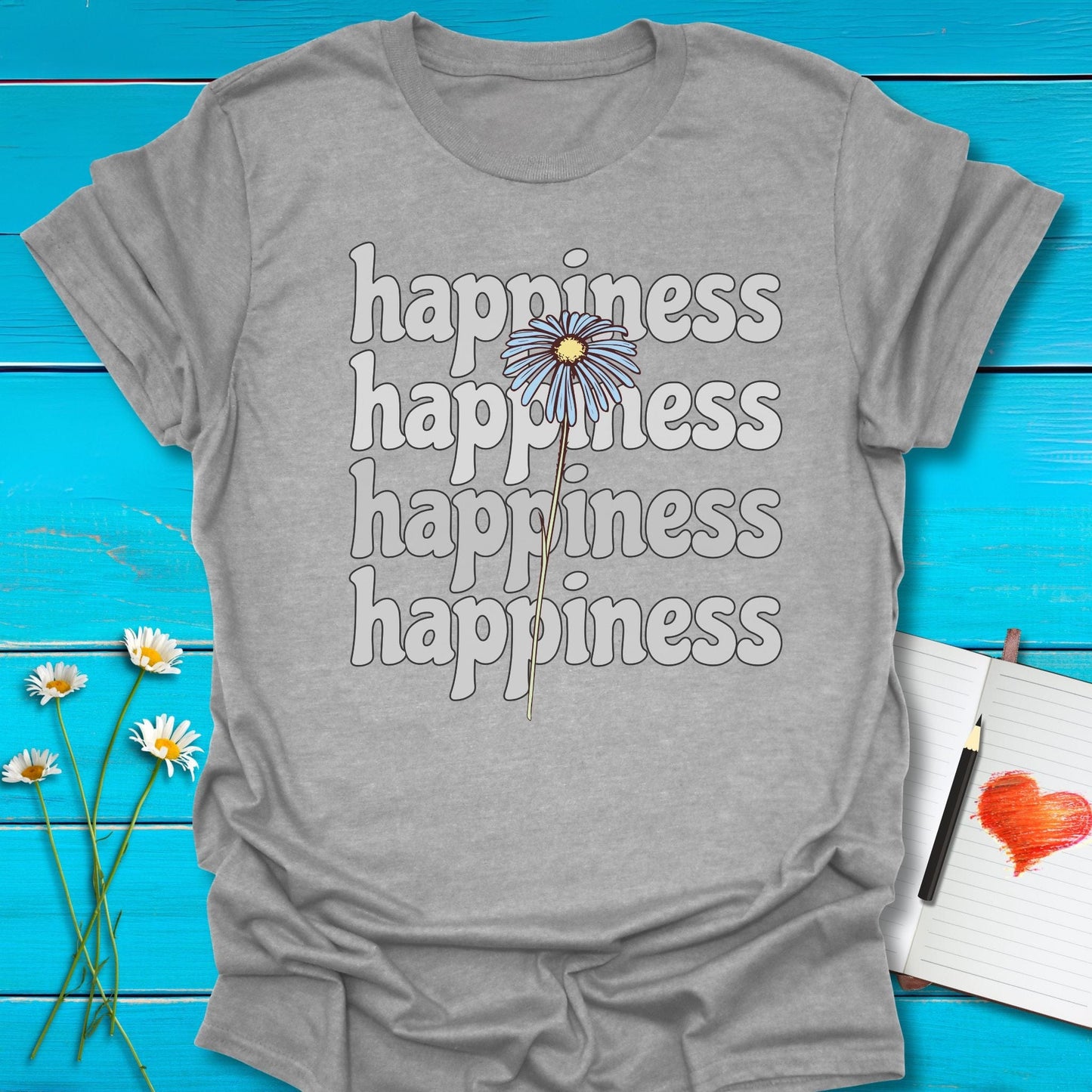 T-Shirt Sport Grey / S Happiness T-Shirt Echo Kindness Printify