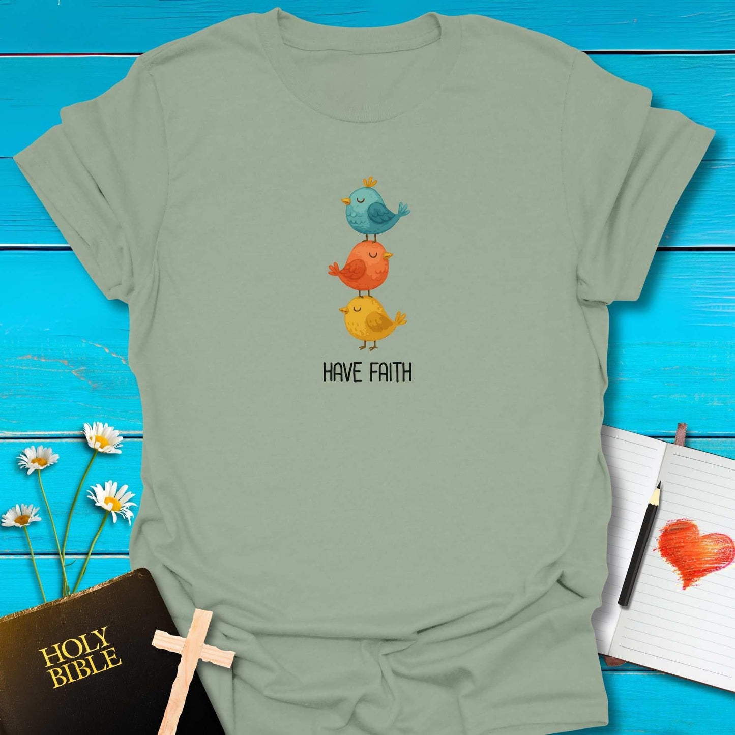 T-Shirt Sage / S Have Faith T-Shirt Echo Kindness Printify