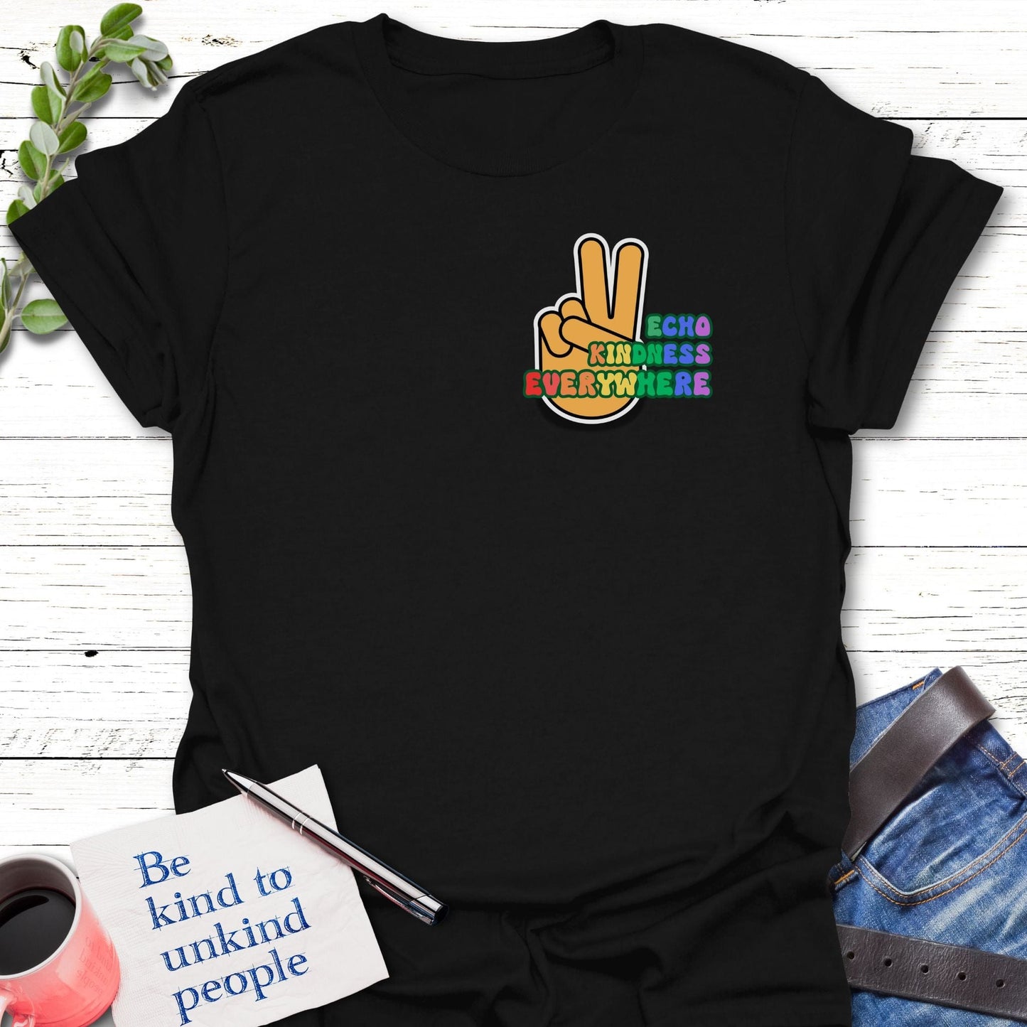 T-Shirt Black / S Infinite Kindness T-Shirt Echo Kindness Printify