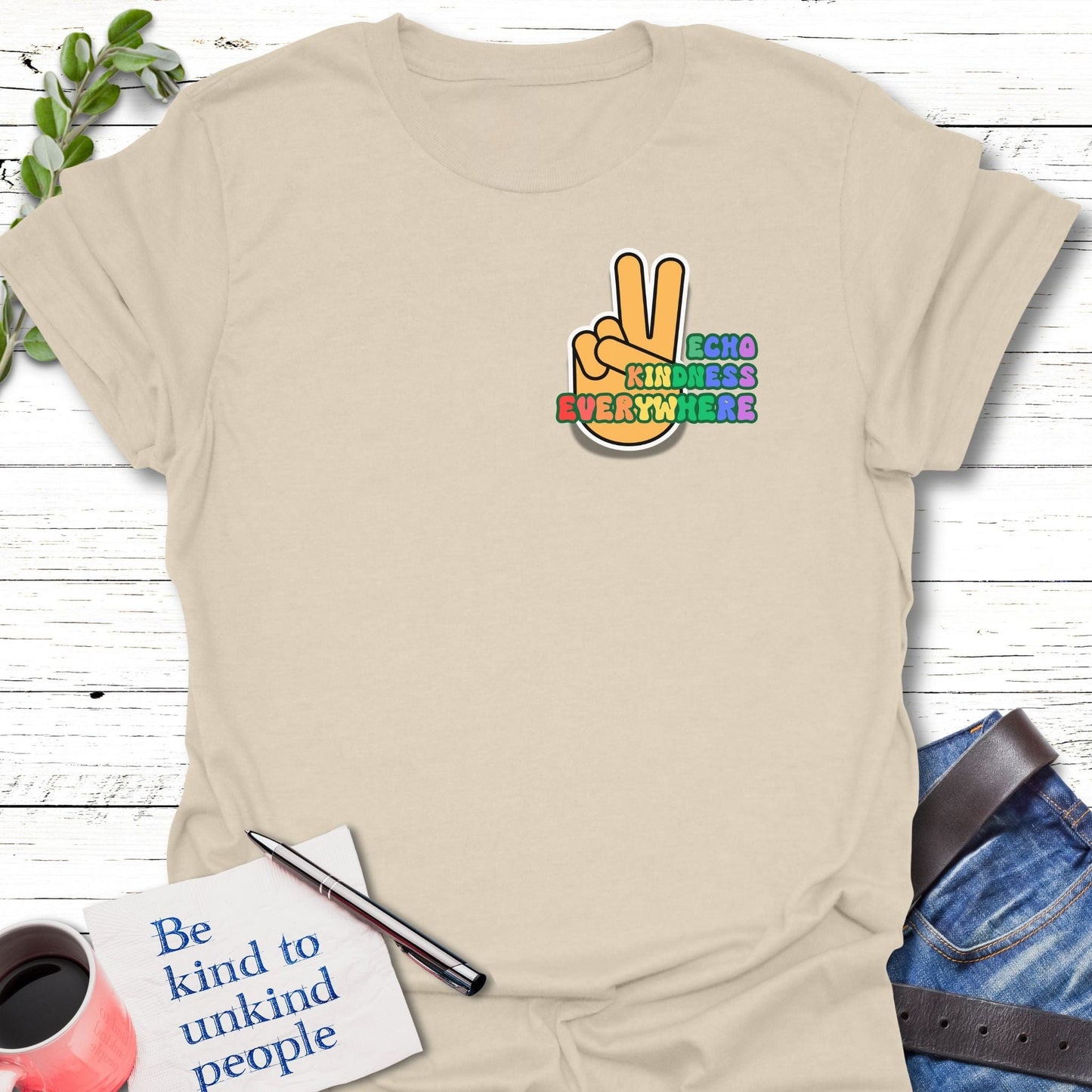 T-Shirt Natural / S Infinite Kindness T-Shirt Echo Kindness Printify