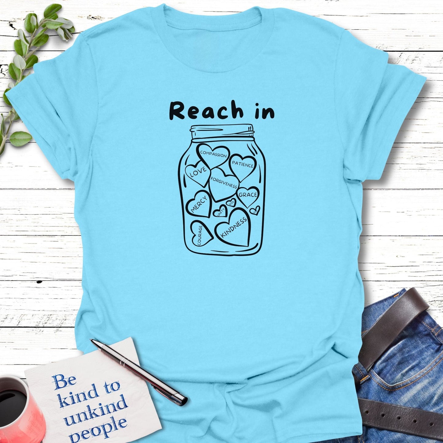T-Shirt Sky / S Jar of Gifts T-Shirt Echo Kindness Printify