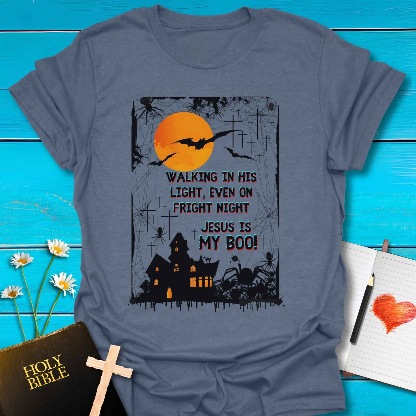 T-Shirt Heather indigo / S Jesus My Boo T-Shirt Echo Kindness Printify