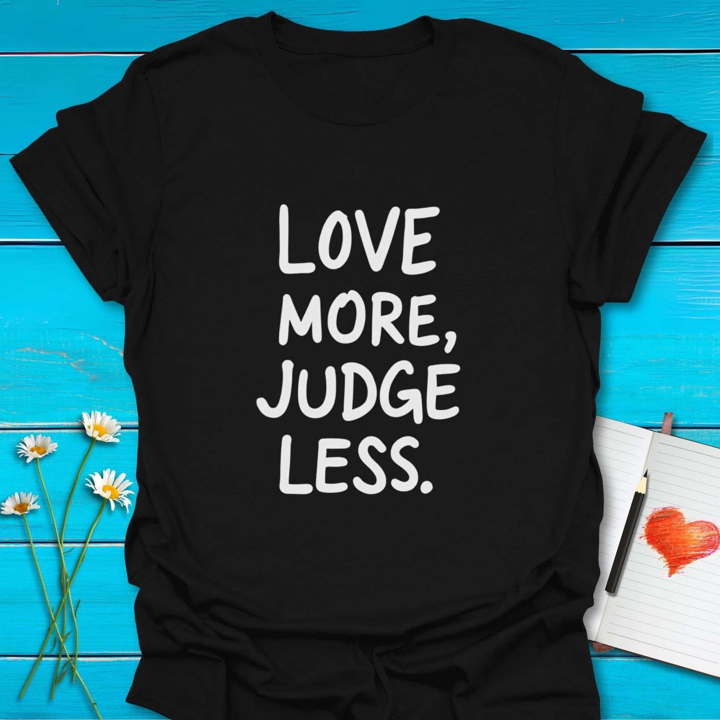 T-Shirt Black / S Judge Less T-Shirt Echo Kindness Printify