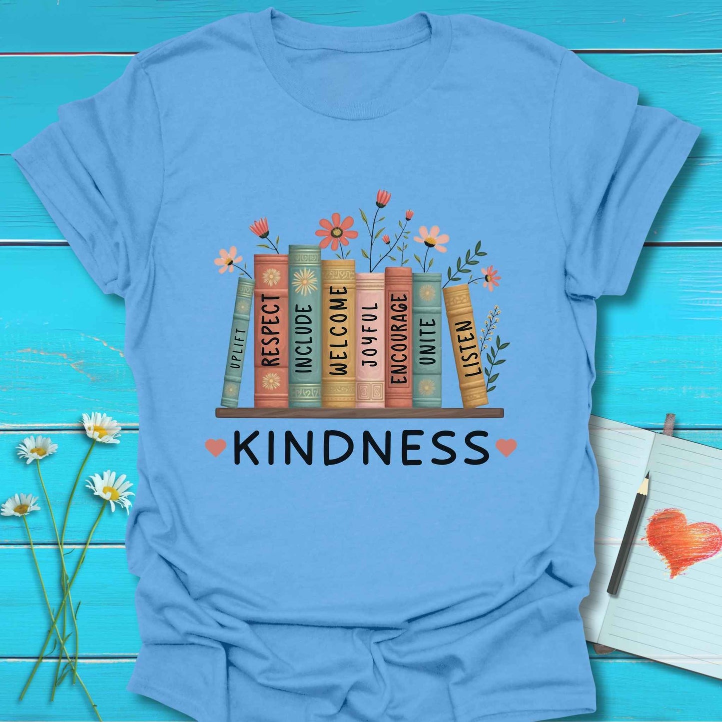T-Shirt Carolina Blue / S Kind Knowledge T-Shirt Echo Kindness Printify