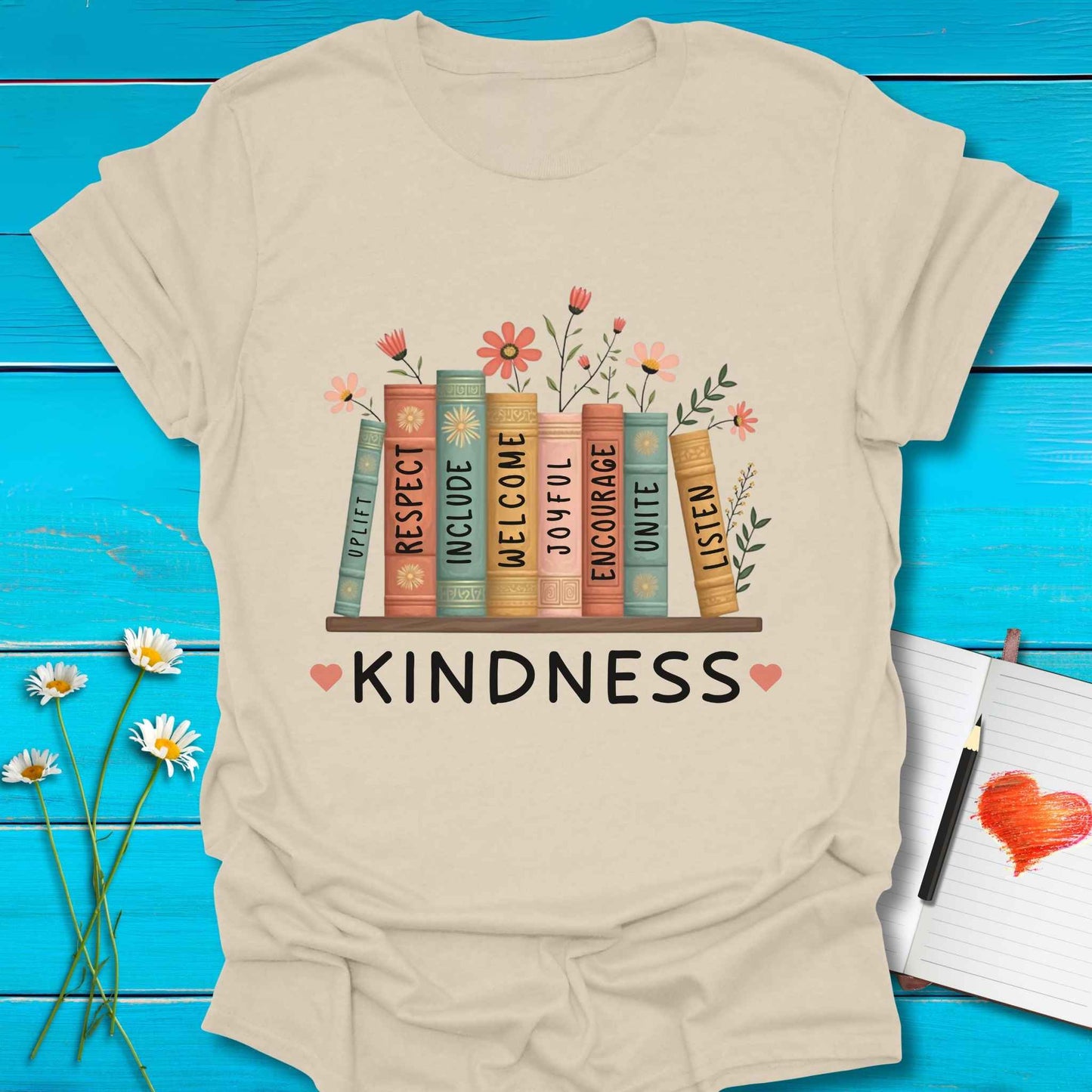 T-Shirt Natural / 3XL Kind Knowledge T-Shirt Echo Kindness Printify