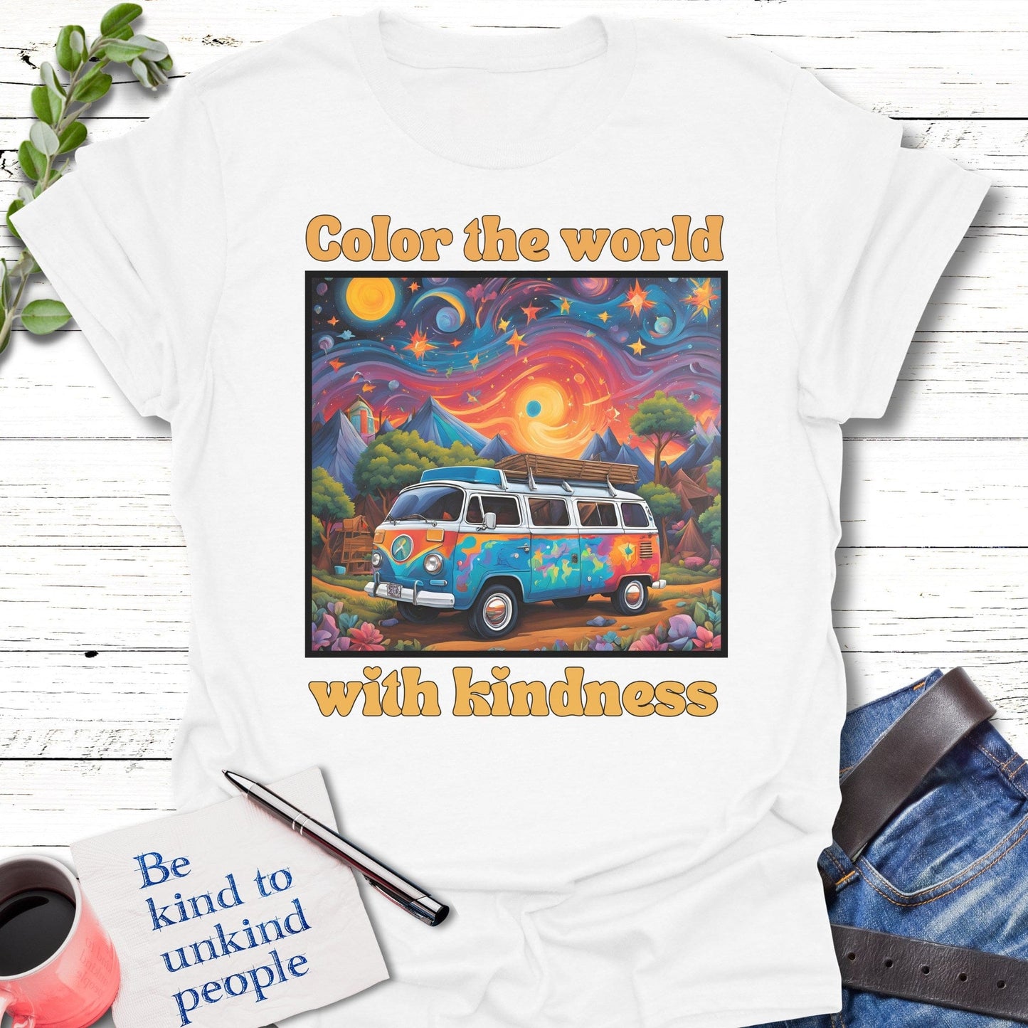 T-Shirt White / S Kindness Caravan T-Shirt Echo Kindness Printify