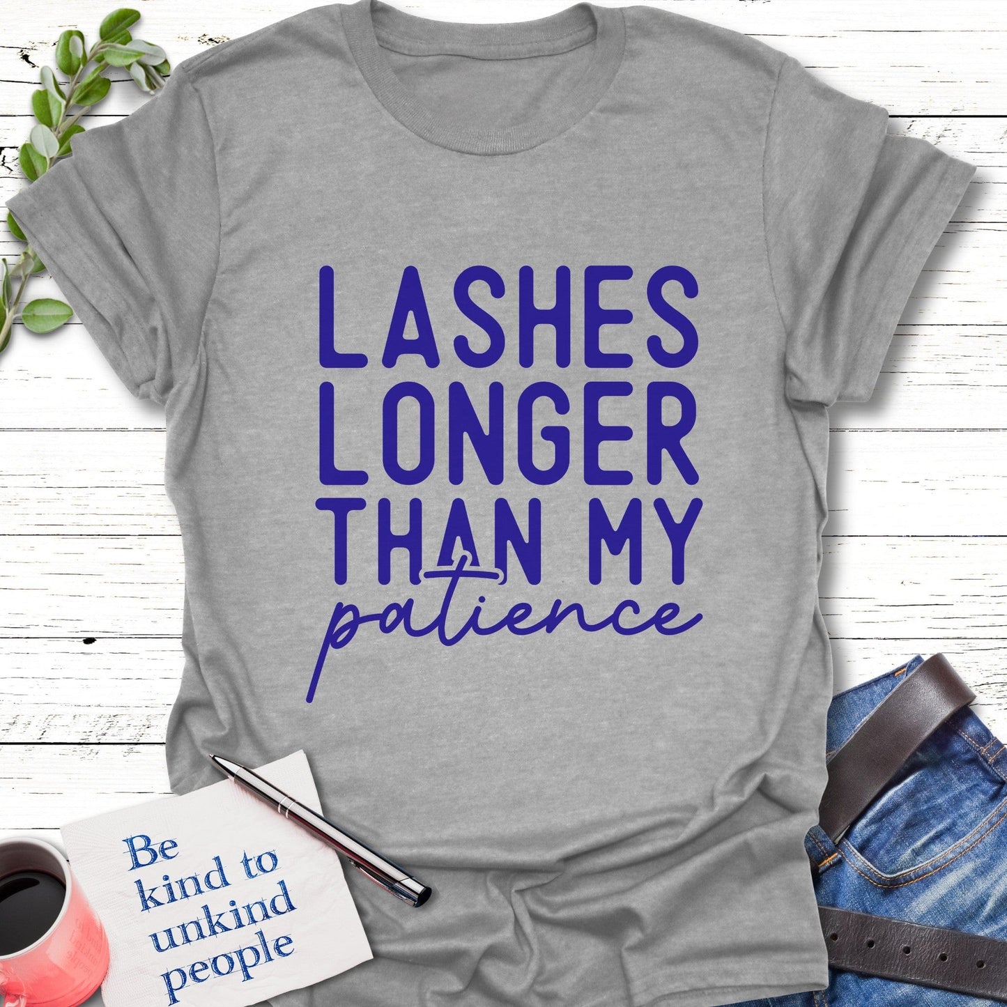 T-Shirt Sport Grey / S Lashes and Patience T-Shirt Echo Kindness Printify