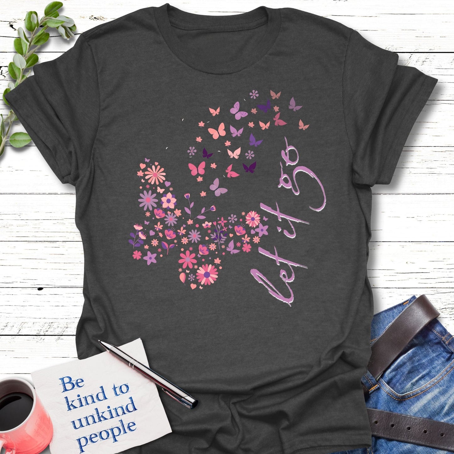 T-Shirt Dark Heather Grey / S Let it Go T-Shirt Echo Kindness Printify