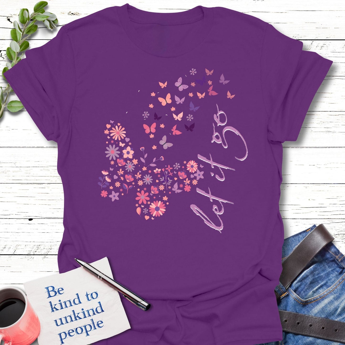 T-Shirt Purple / S Let it Go T-Shirt Echo Kindness Printify